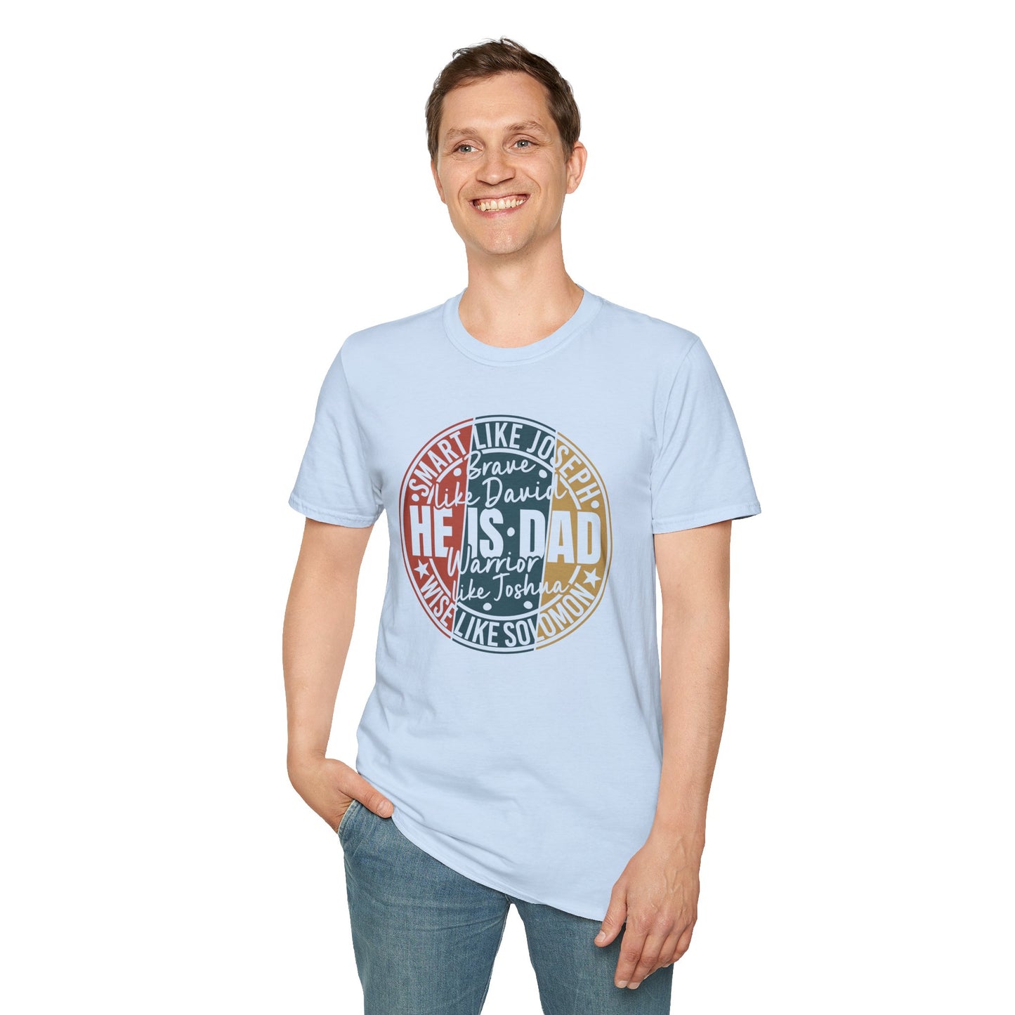 Faith Inspired Smart Like Dad Unisex Softstyle T-Shirt, Gifts for Father's Day, Casual Wear, Birthday Shirt, Dad Life Tee