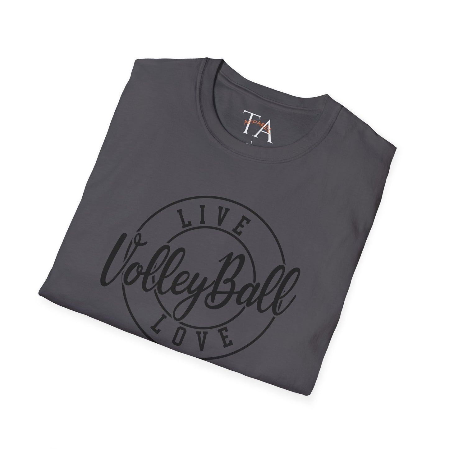 Volleyball Live Love Unisex Softstyle T-Shirt, Sports Tee, Volleyball Gift, Game Day Apparel, Casual Wear, Activewear
