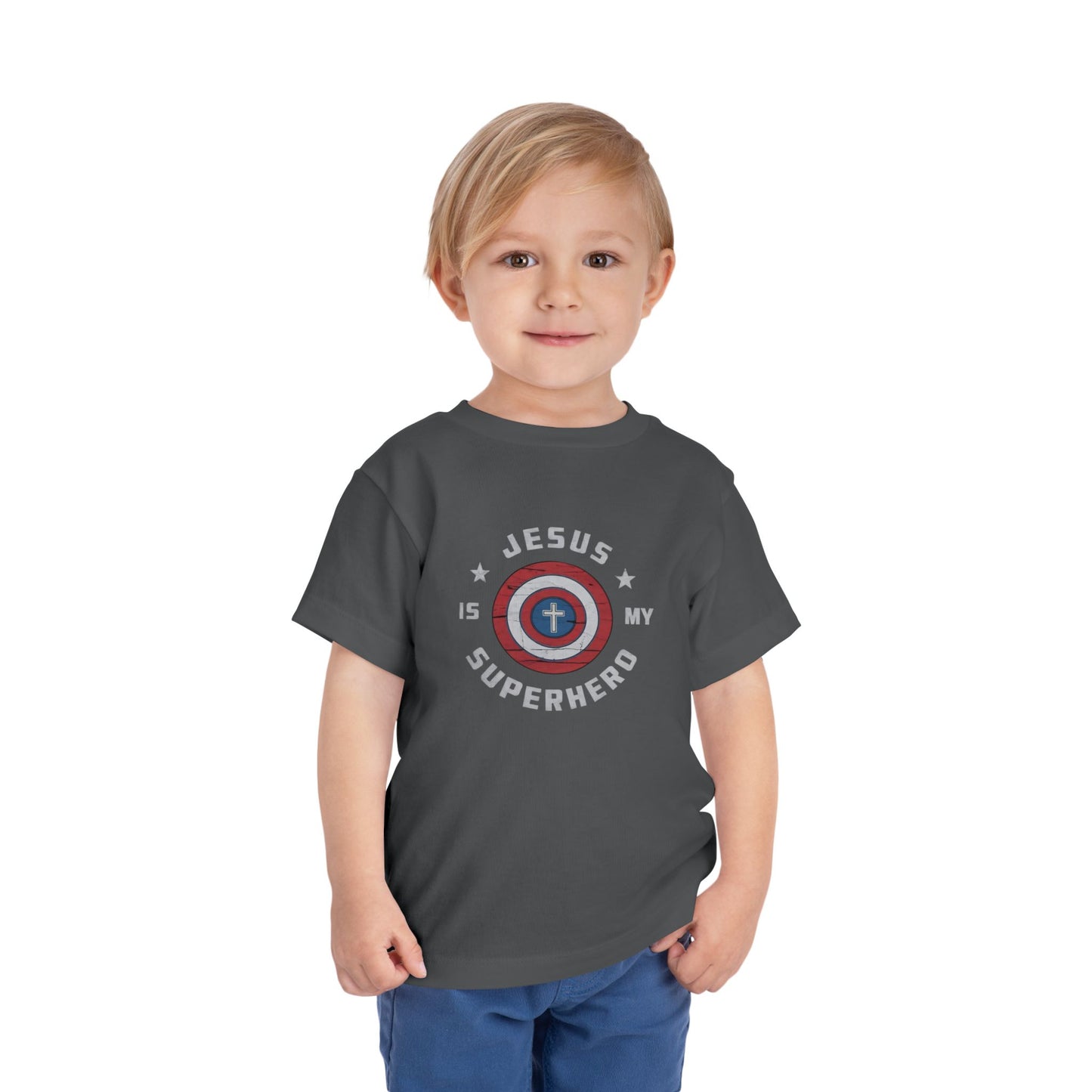 Jesus is My Superhero Christian Faith Easter Gift Tee - Toddler T-Shirt