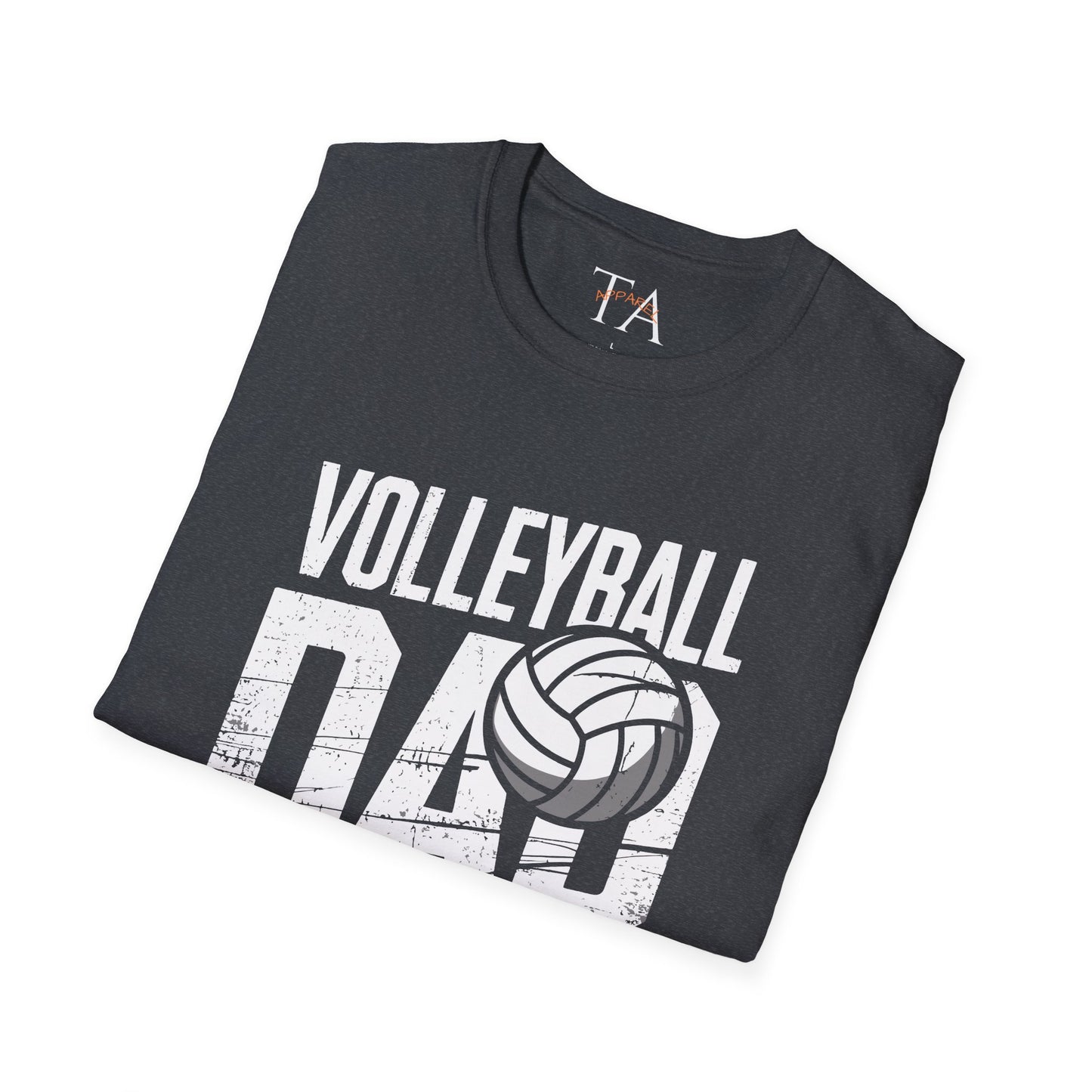 Volleyball Dad Distressed Design Unisex T-Shirt - Customize with Player Number