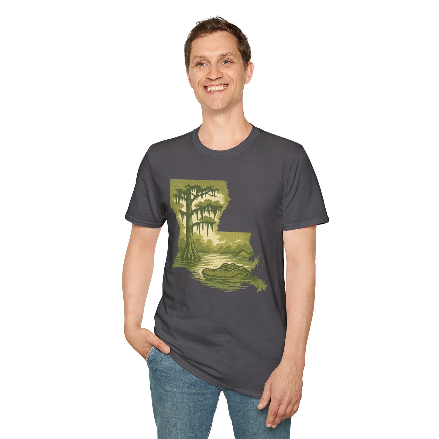 Louisiana Nature T-Shirt, Gift for Nature Lovers, Unisex Tee, Travel Souvenir, Outdoor Enthusiast Apparel, Urban Jungle Style