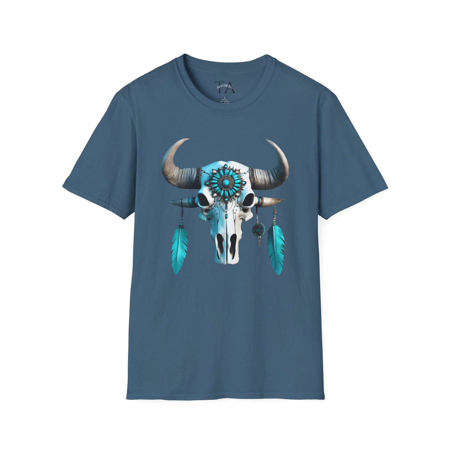 Native American Turquoise Buffalo Skull Tee - Unisex Jersey