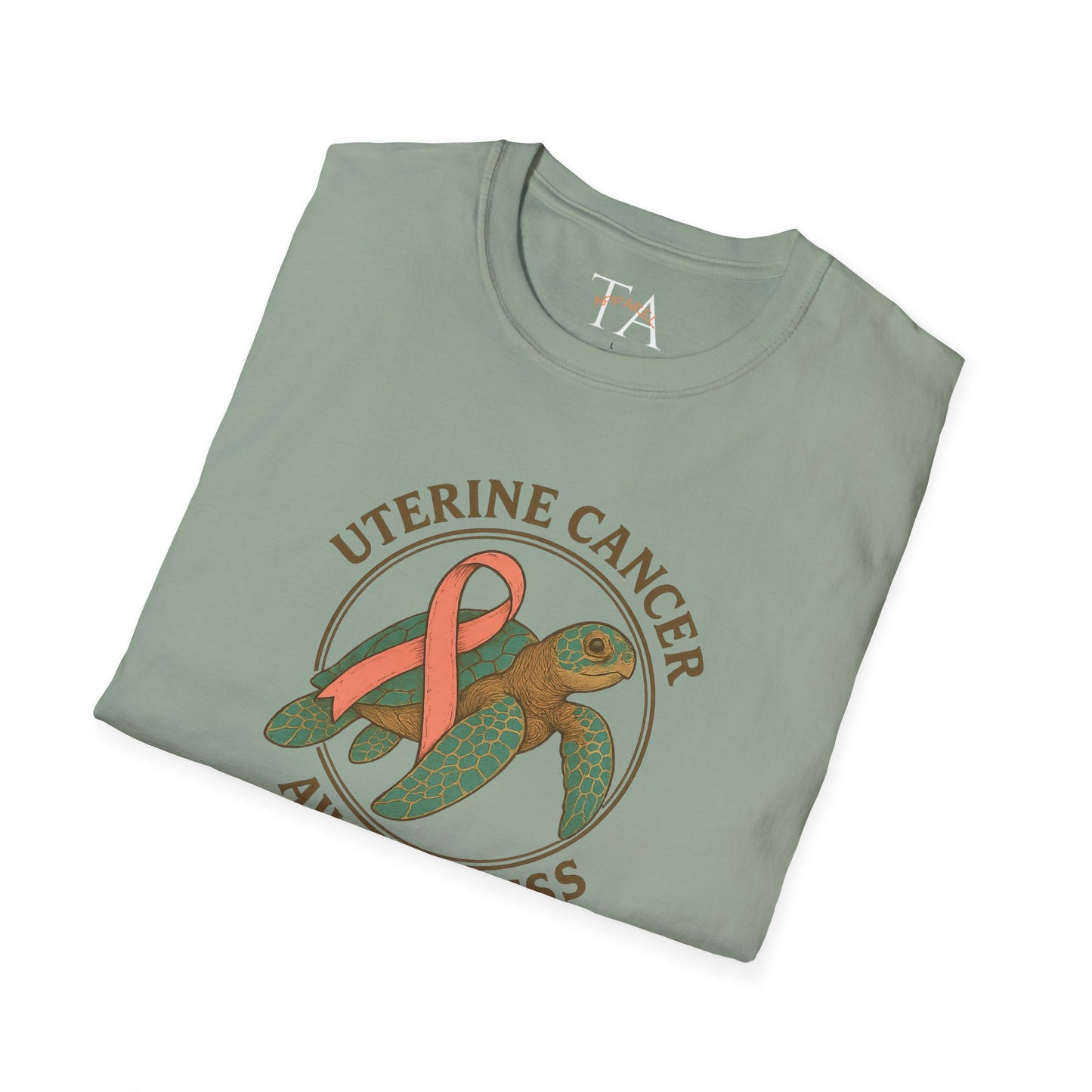 Uterine Cancer Awareness T-Shirt, Unisex Softstyle Tee, Supportive Apparel, Awareness Month Gift, Cancer Support Shirt, Birthday Gift