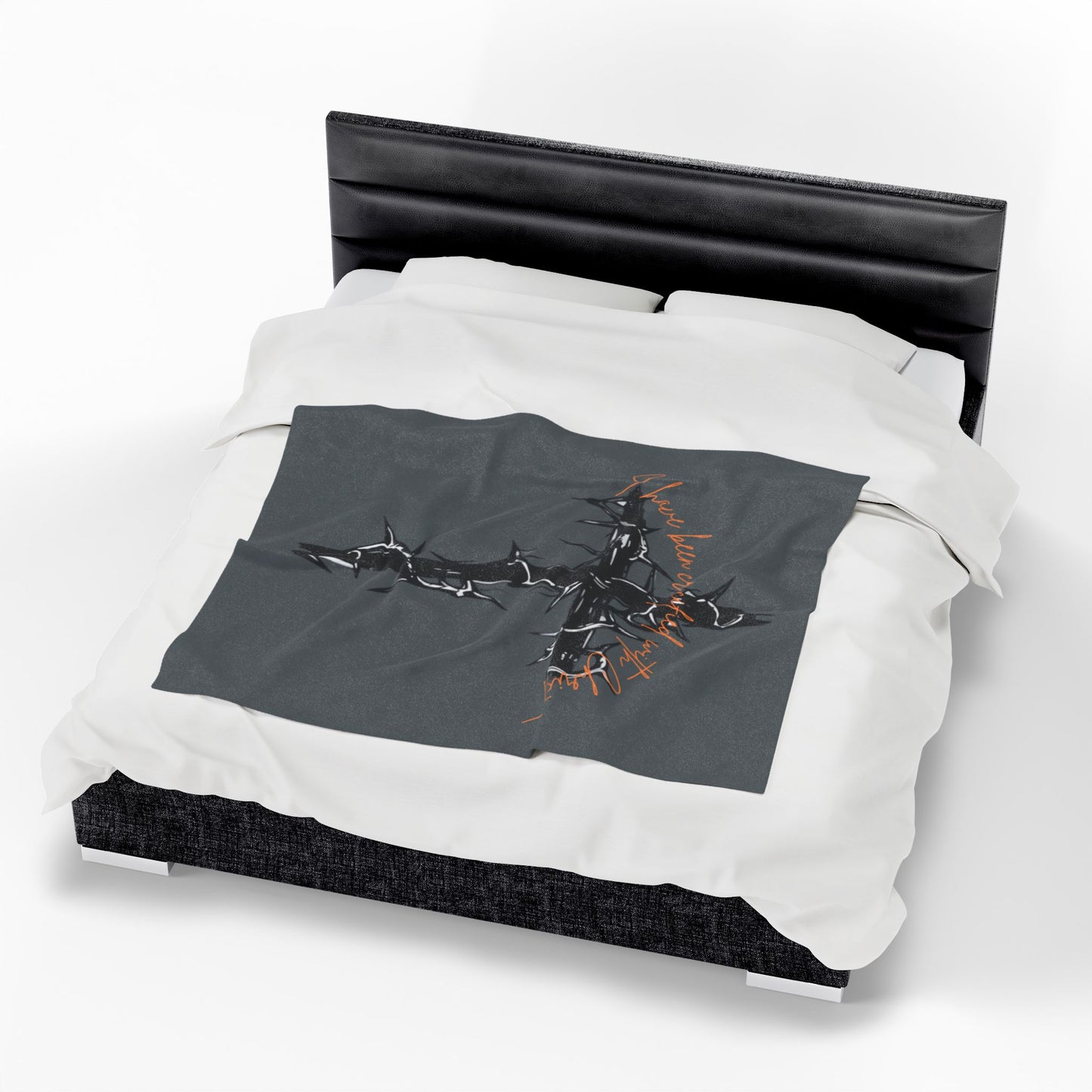 Faith Inspired Plush Blanket - Faith Inspired 'I Have Been Crucified with Christ'