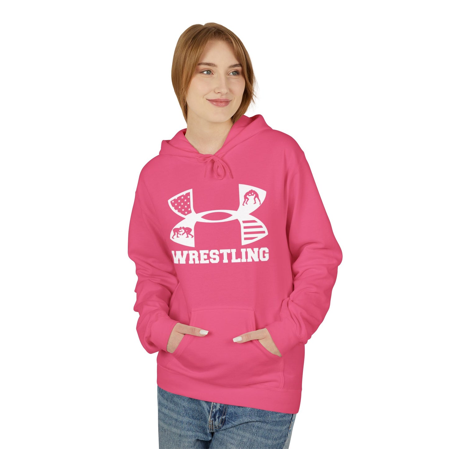 Fleece Hoodie - Cozy Wrestling Design for Everyday Comfort and Fall Fashion