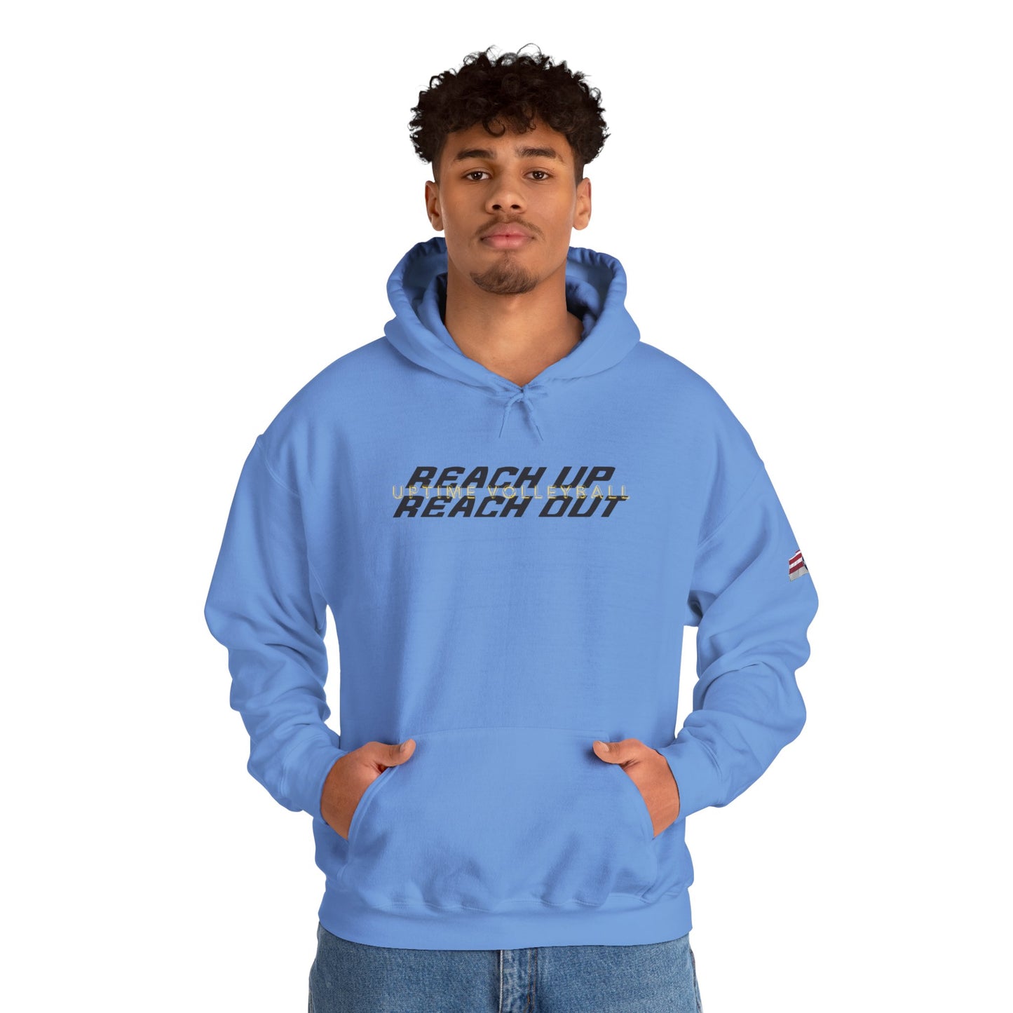 UPTIME Volleyball Reach Up Reach Out Hoodie | Empowerment Motivational Gift