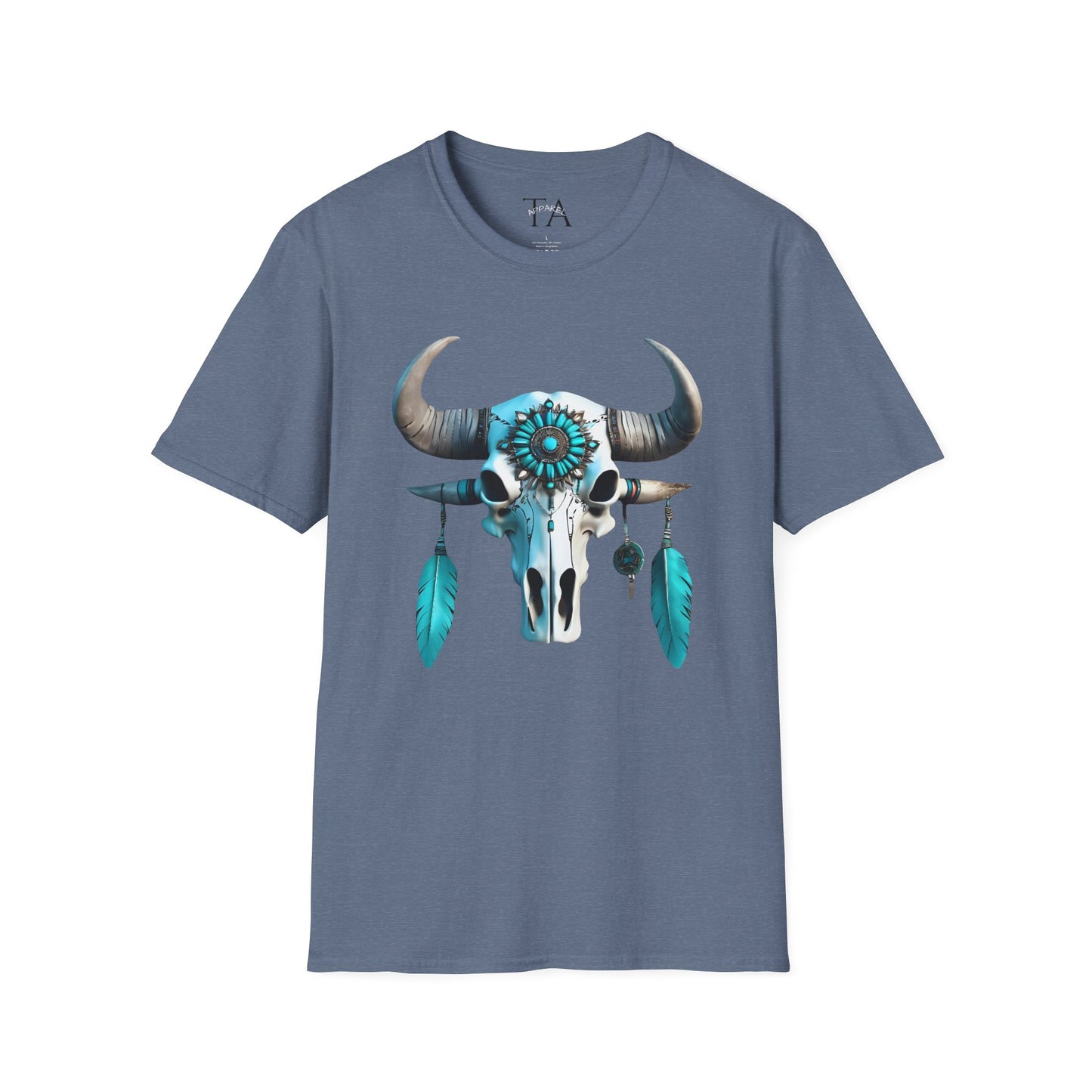 Native American Turquoise Buffalo Skull Tee - Unisex Jersey
