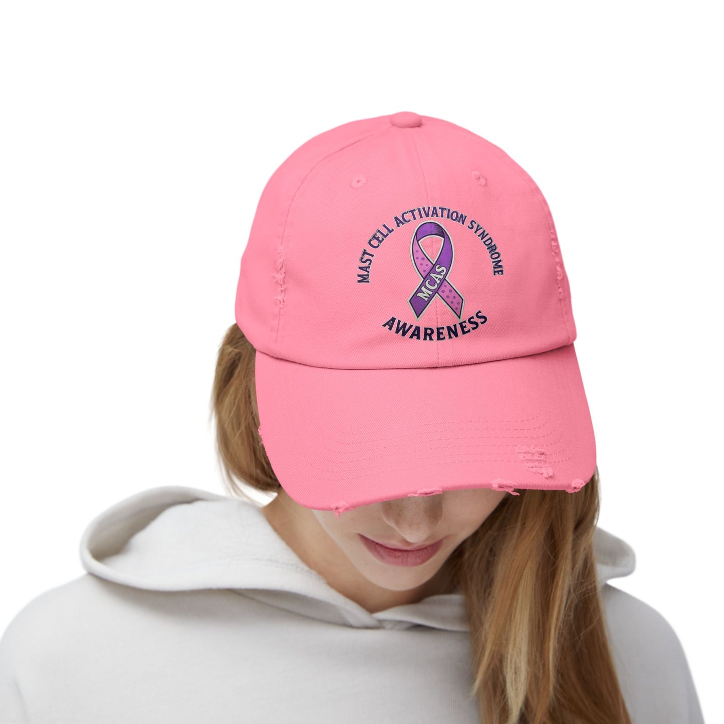 Mast Cell Activation Syndrome Unisex Distressed Awareness Hat