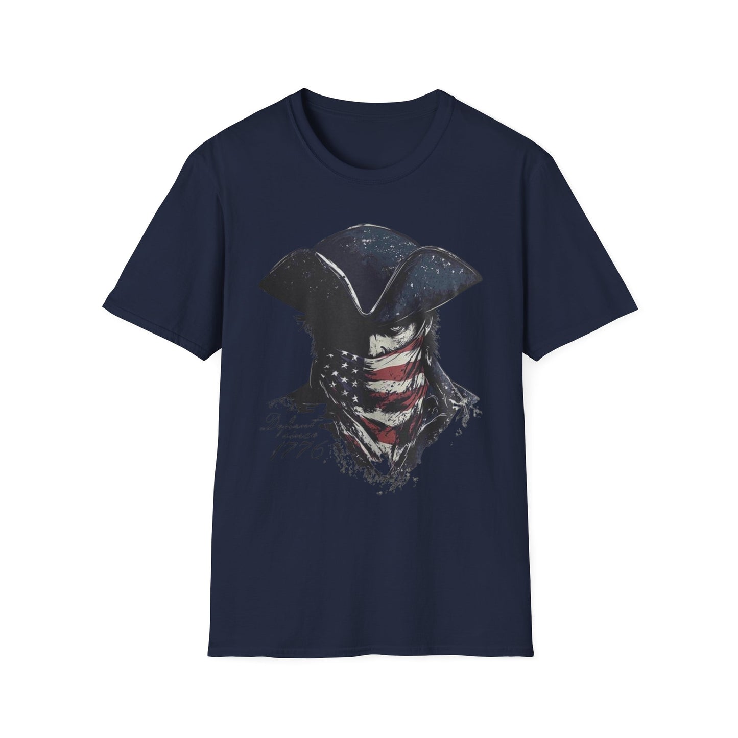 Patriotic Tricorn T-Shirt — 1776 Revolutionary Flag Bandana Tee