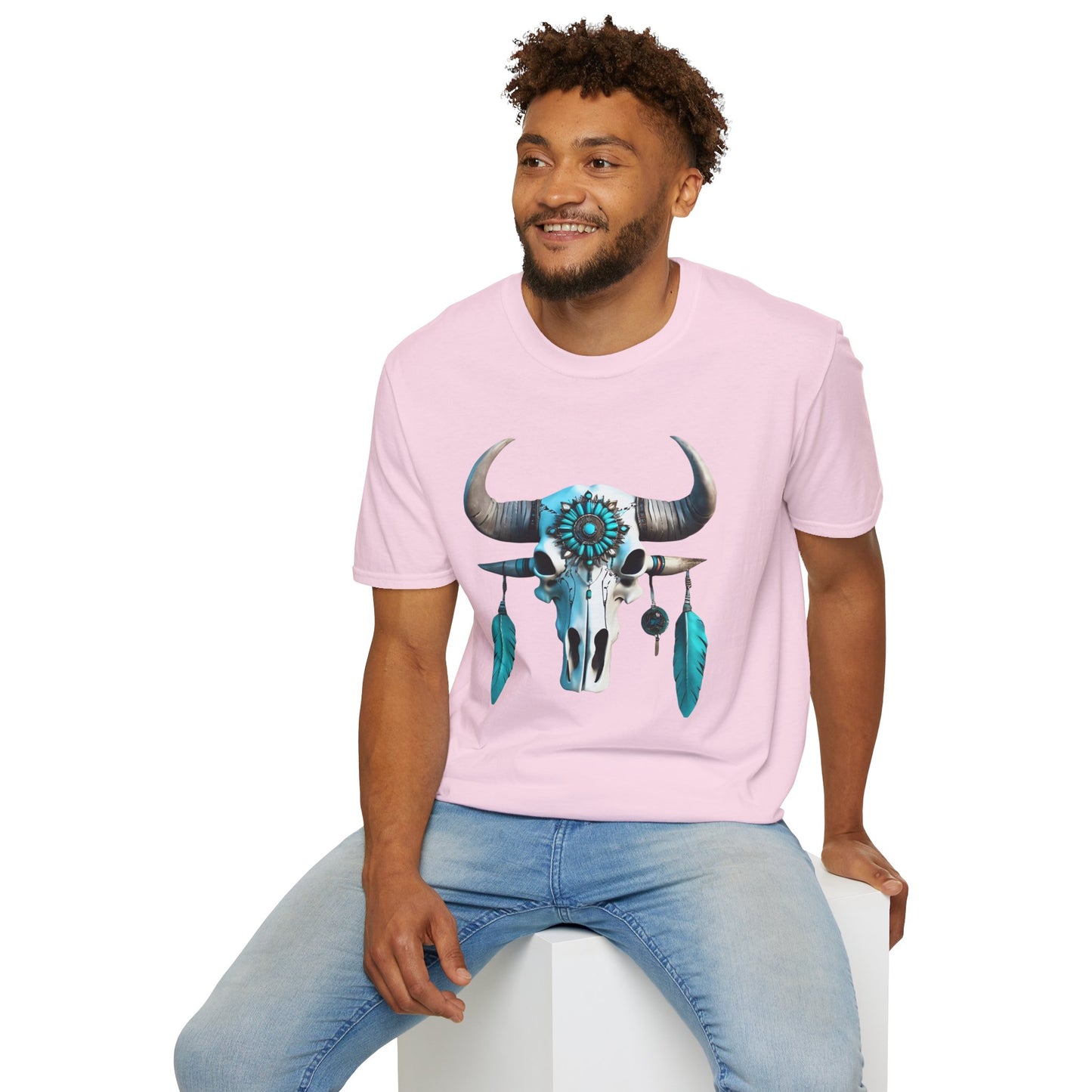 Native American Turquoise Buffalo Skull Tee - Unisex Jersey