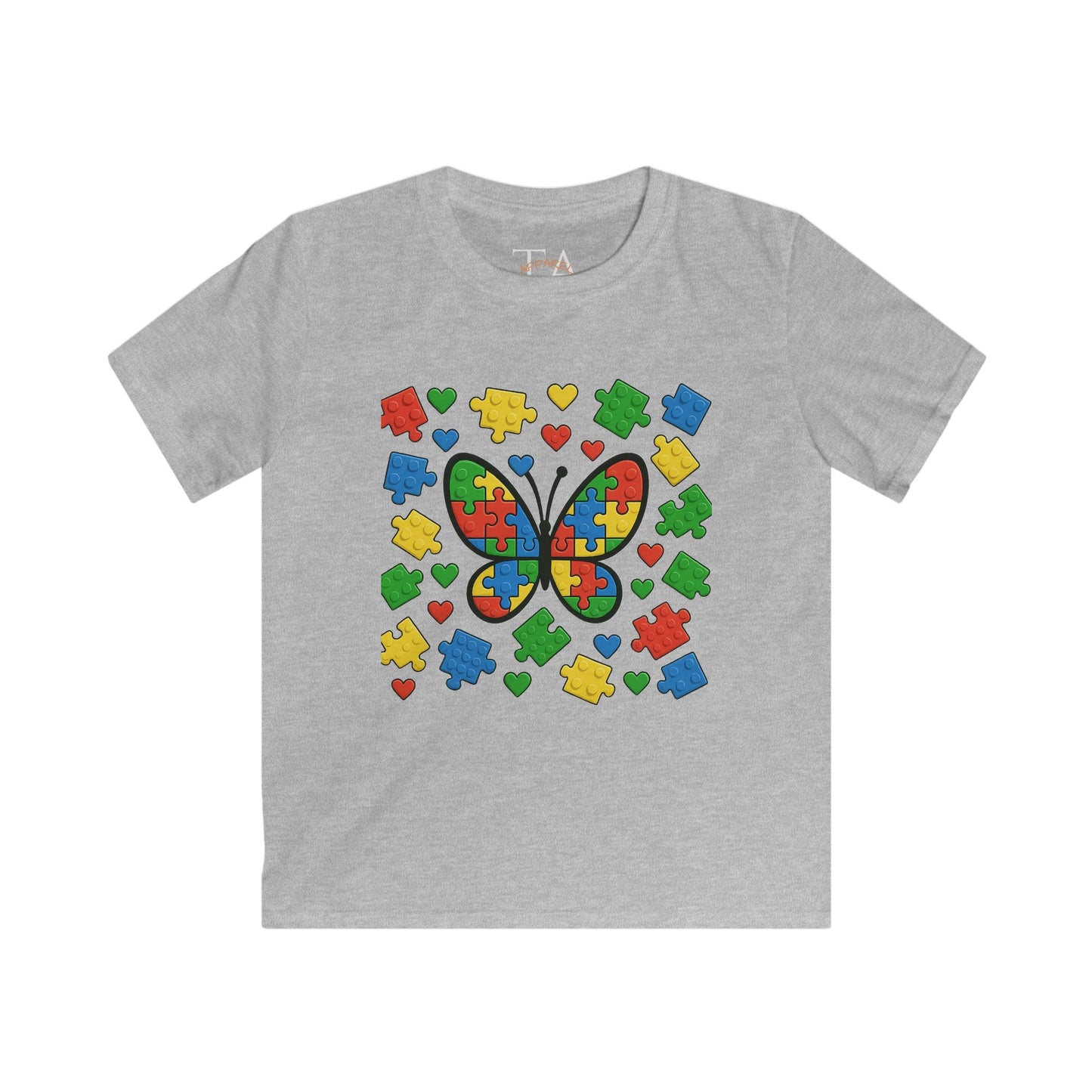 Autism Lego Puzzle Colorful Butterfly Shirt