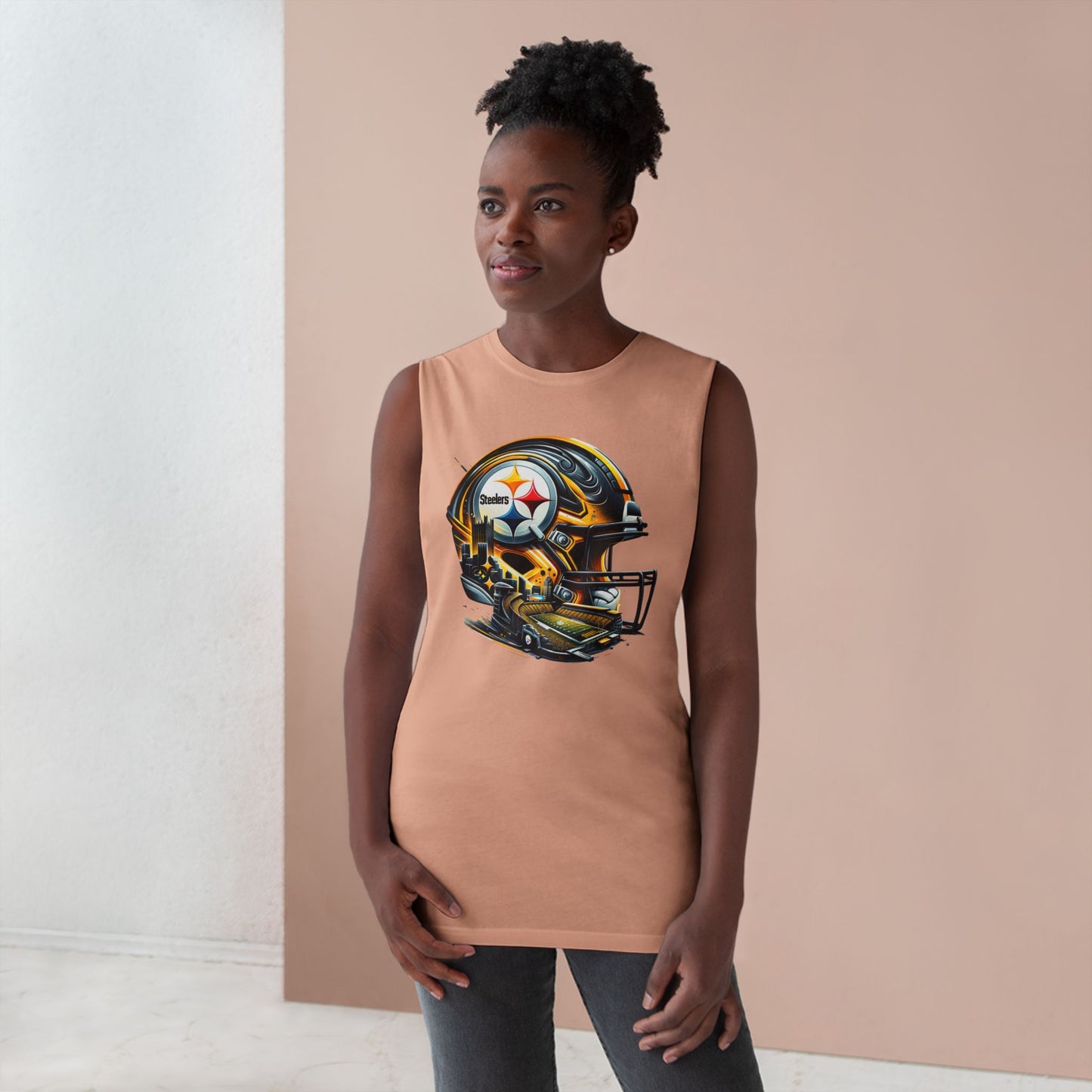Football Unisex Sports Tank Top with Helmet Design, Casual Gym Wear, Game Day Outfit, Fitness Apparel, Athletic Gift