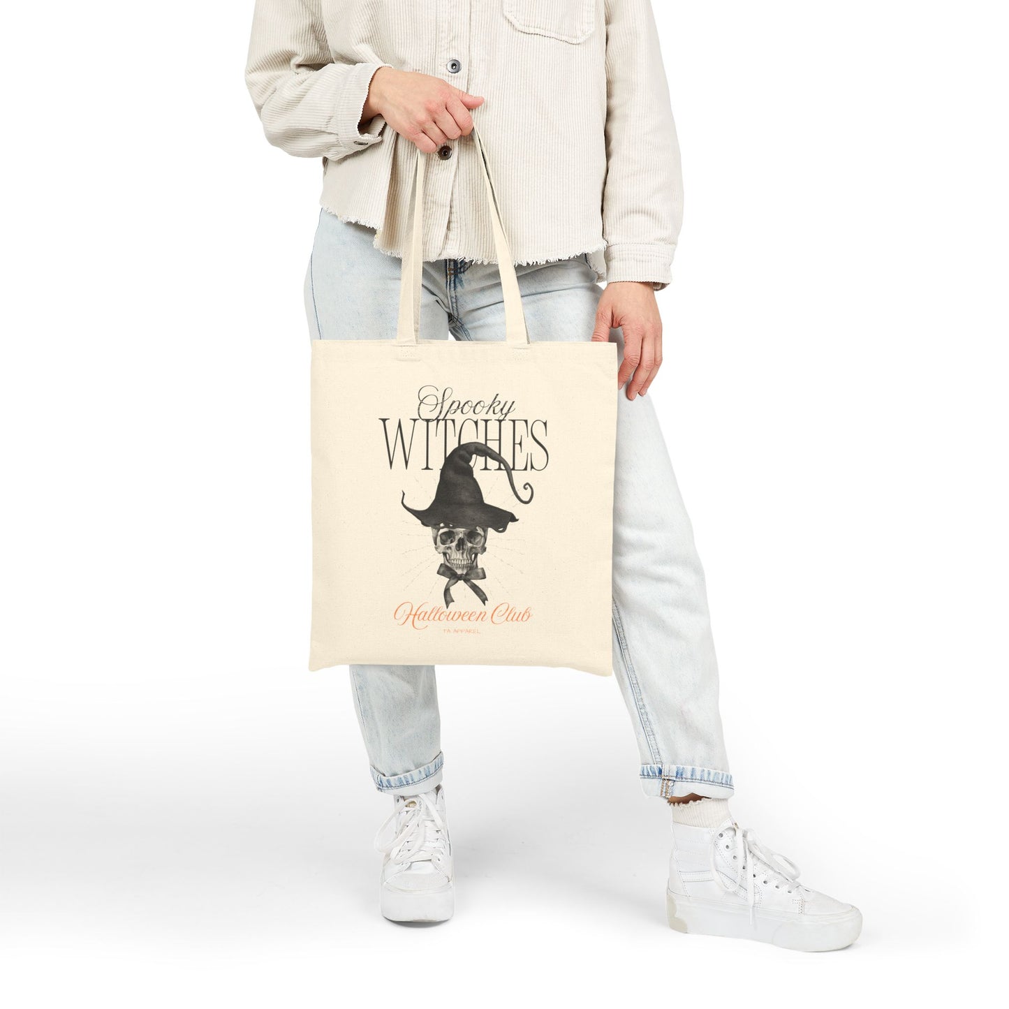 Cotton Canvas Spooky Witches Tote Bag