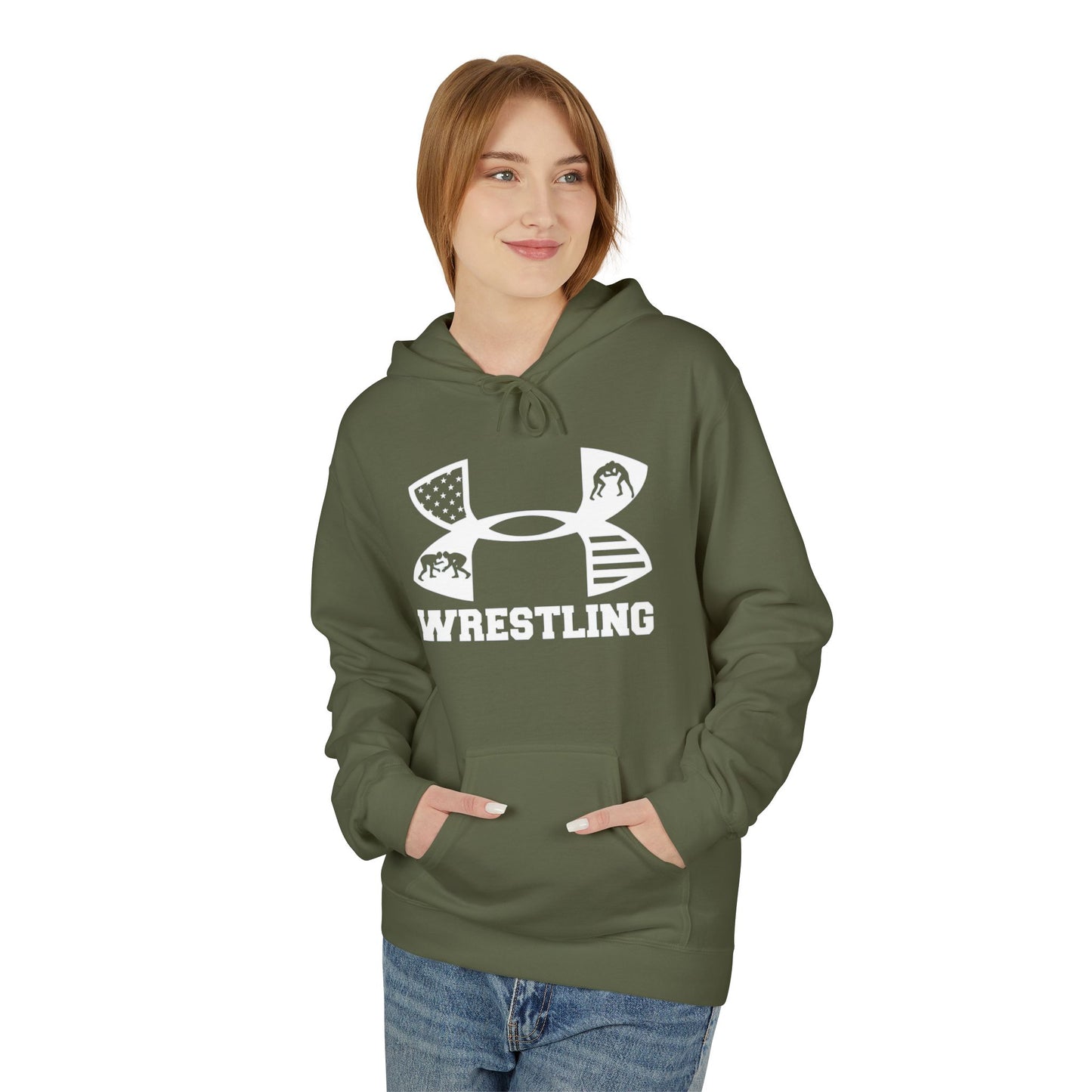 Fleece Hoodie - Cozy Wrestling Design for Everyday Comfort and Fall Fashion