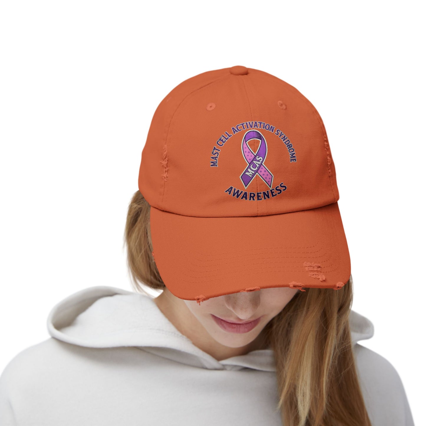 Mast Cell Activation Syndrome Unisex Distressed Awareness Hat