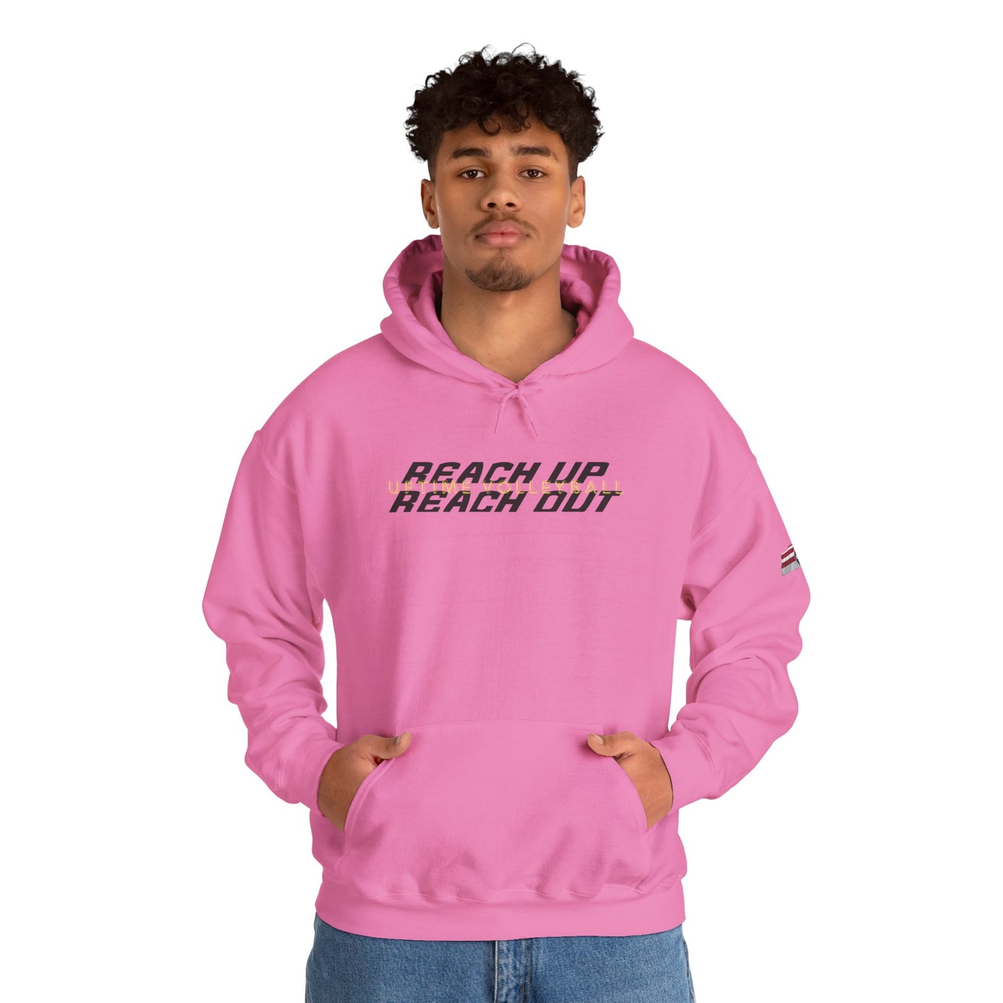 UPTIME Volleyball Reach Up Reach Out Hoodie | Empowerment Motivational Gift