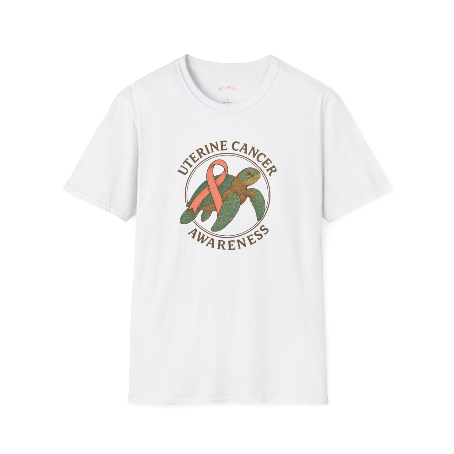 Uterine Cancer Awareness T-Shirt, Unisex Softstyle Tee, Supportive Apparel, Awareness Month Gift, Cancer Support Shirt, Birthday Gift
