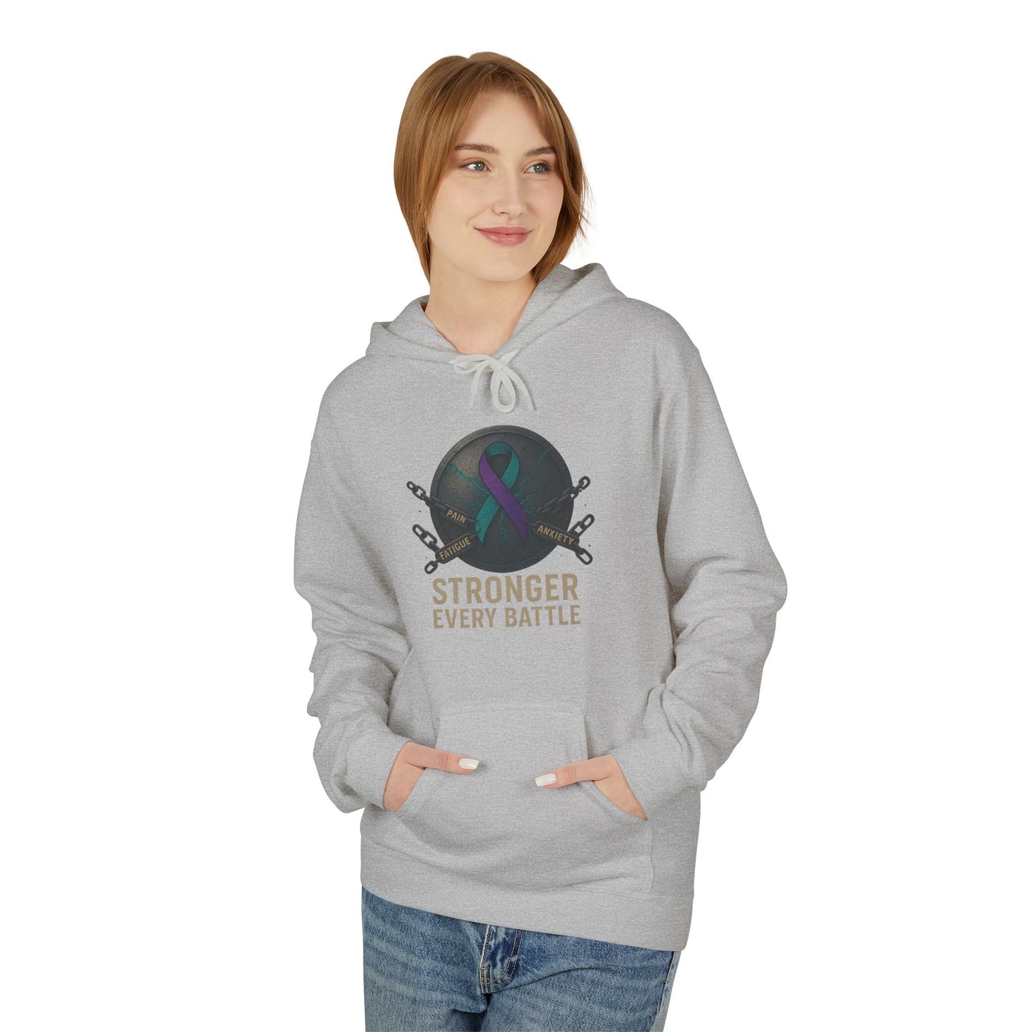 Fragile X Empowering Strength Hoodie - Unisex Midweight Softstyle Fleece, Casual Wear, Motivational Gift, Workout Fashion, Everyday Comfort