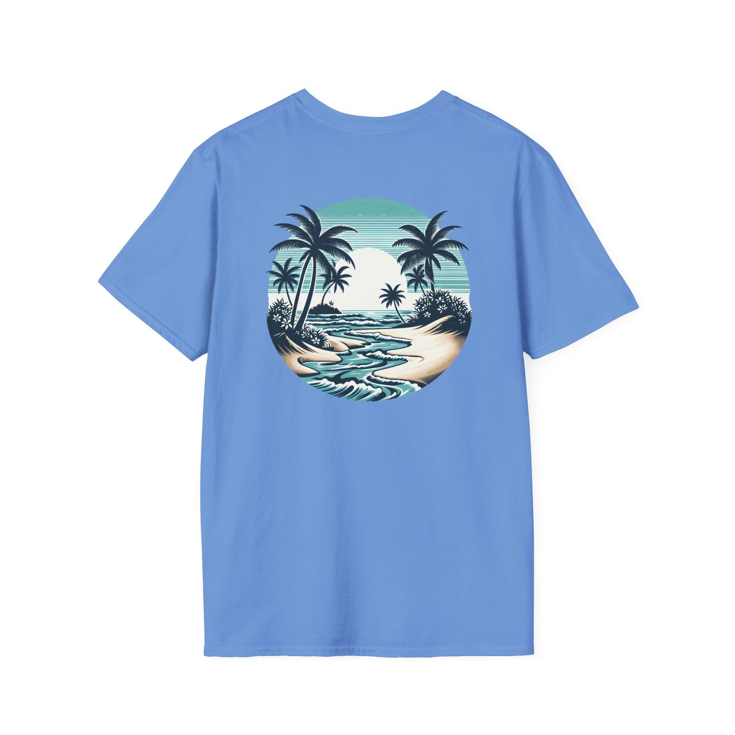 Tropical Vibes T-Shirt - Unisex Softstyle, Beachwear, Summer Fashion, Vacation Tee, Relaxed Fit, Outdoor Events