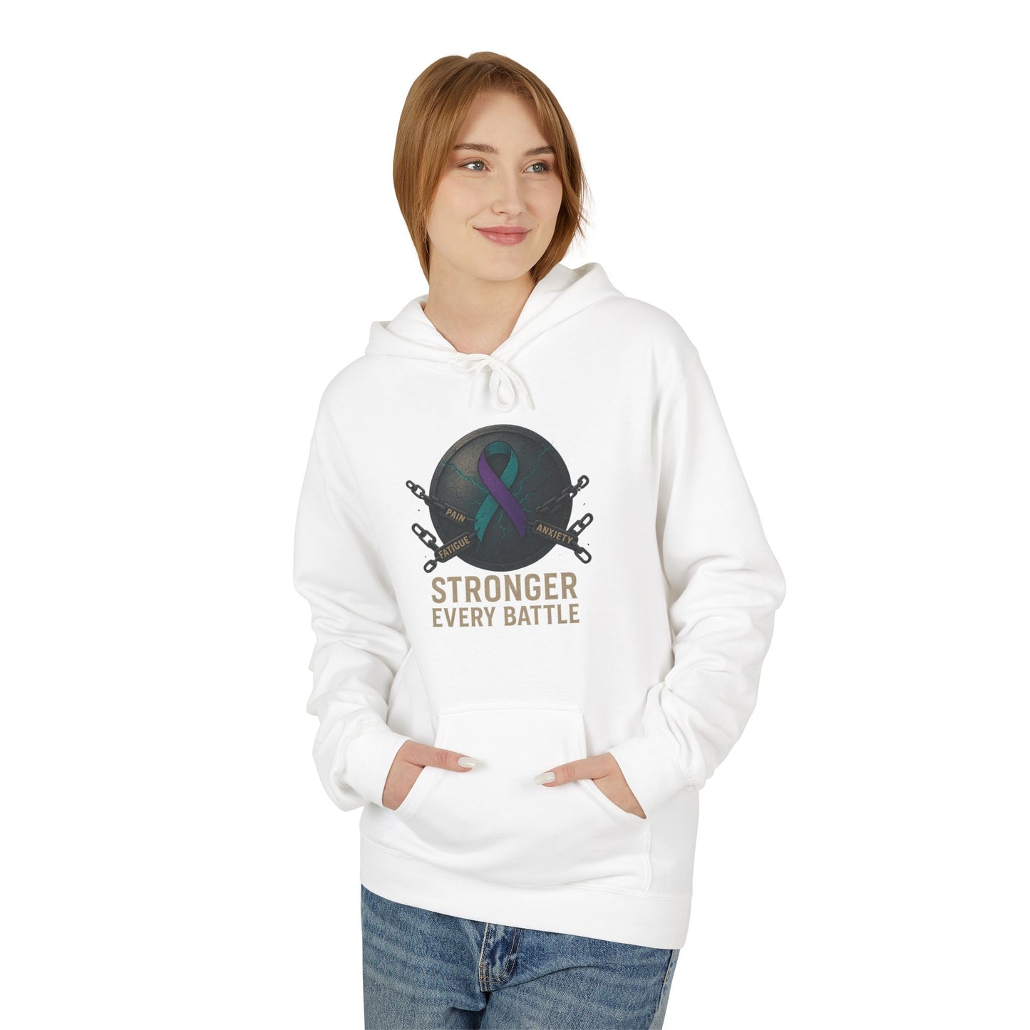 Fragile X Empowering Strength Hoodie - Unisex Midweight Softstyle Fleece, Casual Wear, Motivational Gift, Workout Fashion, Everyday Comfort