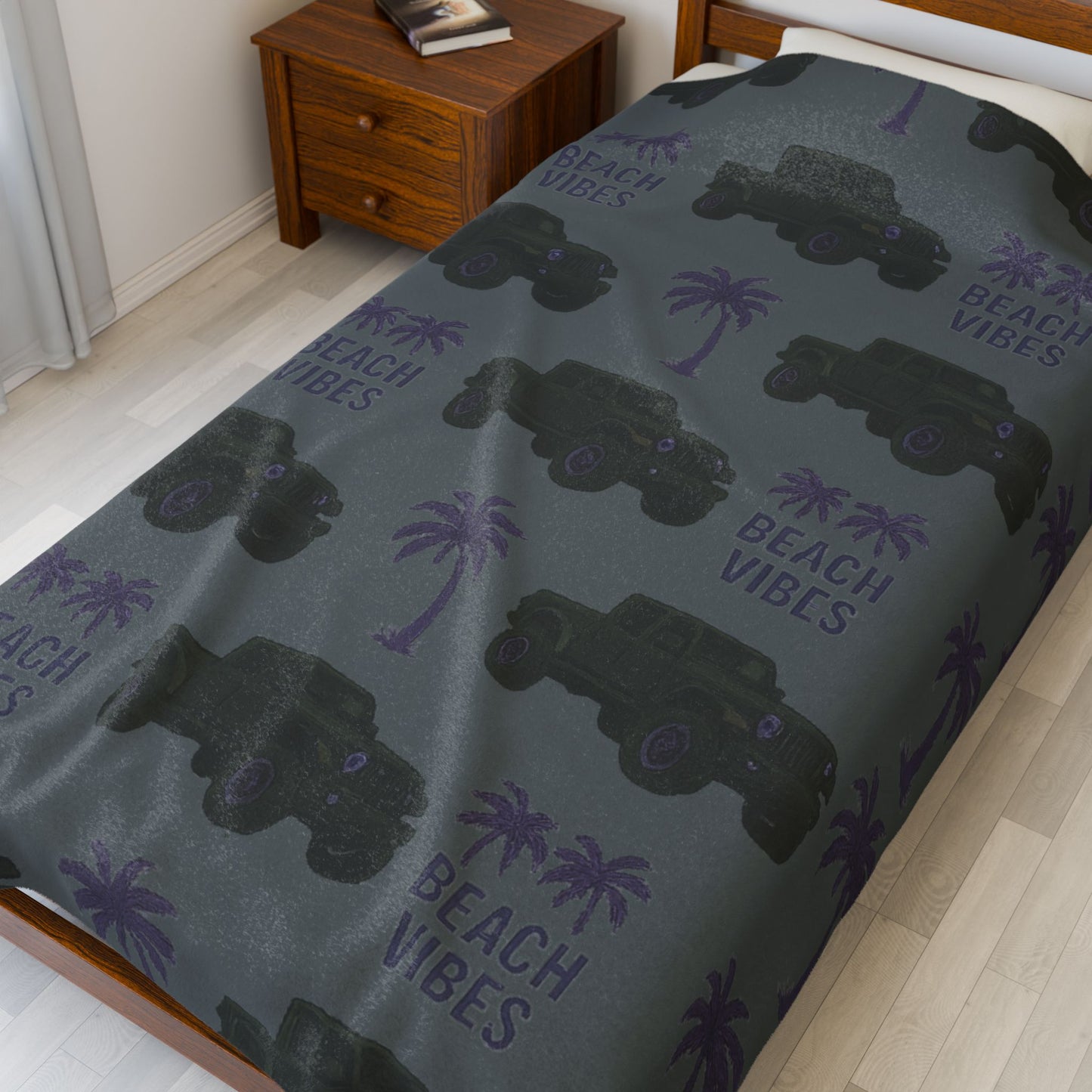 Beach Vibes Custom Jeep Gladiator Throw Blanket