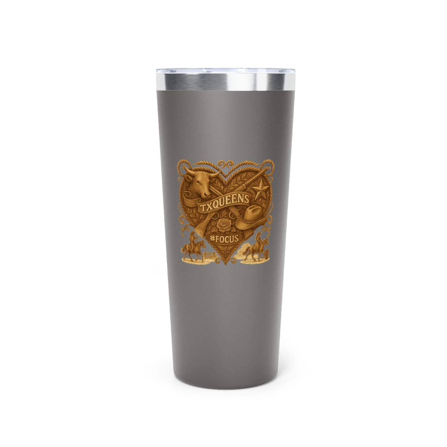 TX Queens Vintage Style 22oz Tumbler for Coffee Lovers & Outdoor Adventures