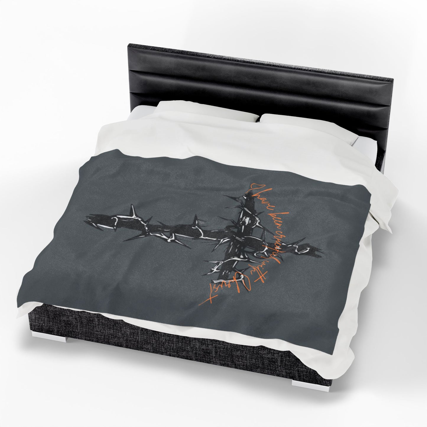 Faith Inspired Plush Blanket - Faith Inspired 'I Have Been Crucified with Christ'