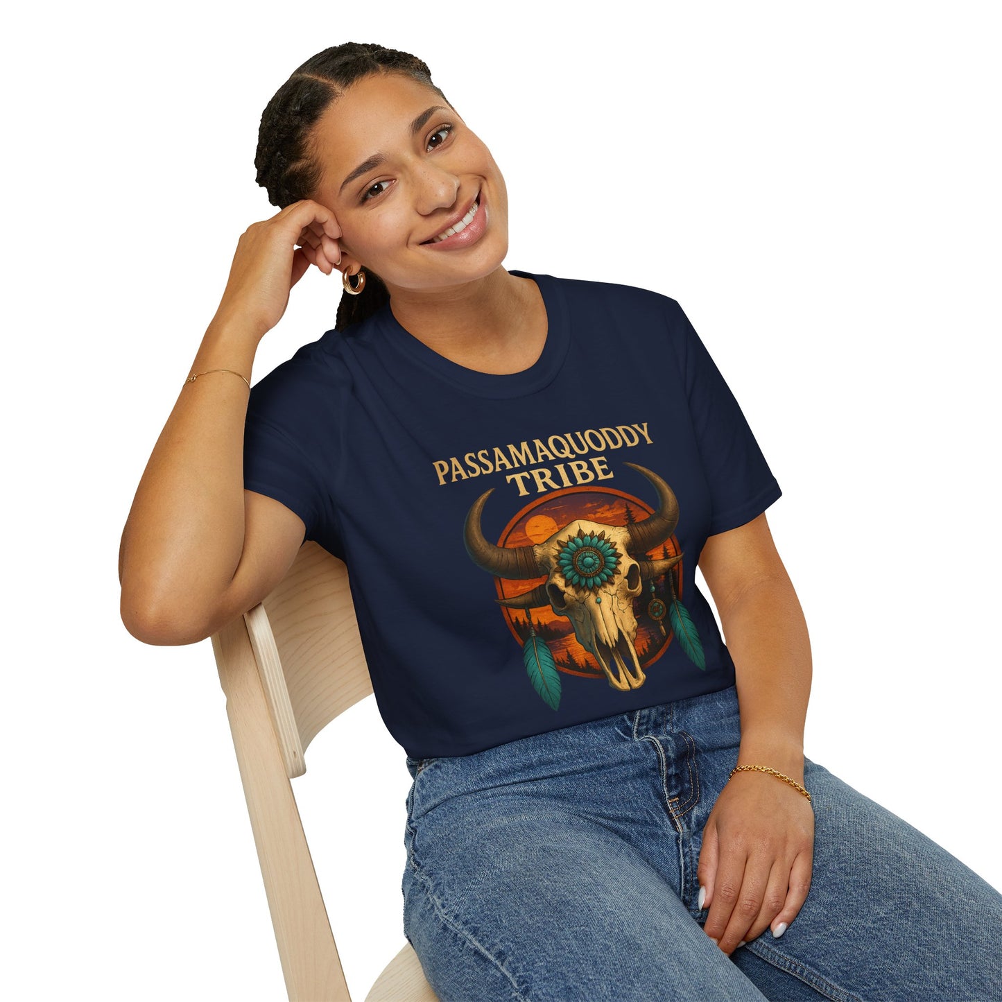 Tribal Graphic T-Shirt - Passamaquoddy Tribe Design2, Gift for Adventurers