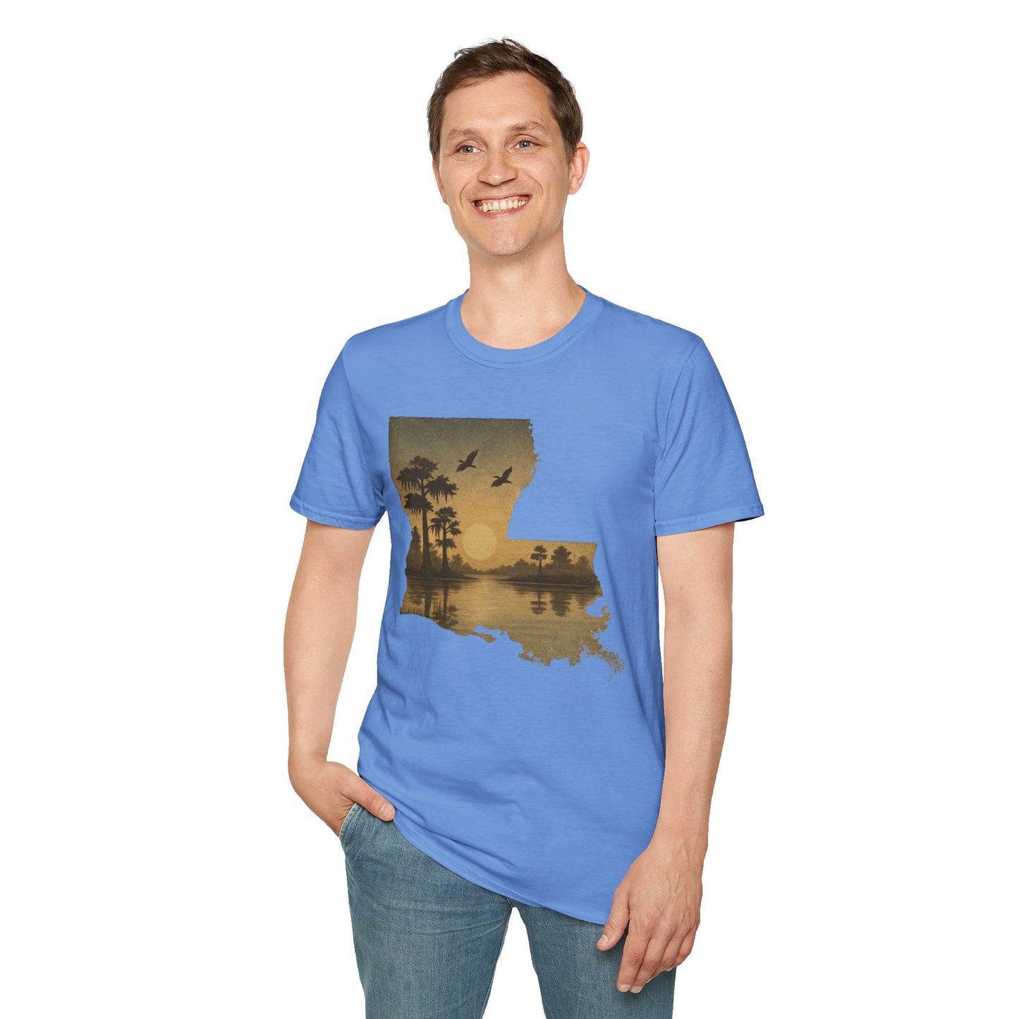 Louisiana Sunset Unisex T-Shirt - Souvenir Tee for Nature Lovers and Lake Life Enthusiasts