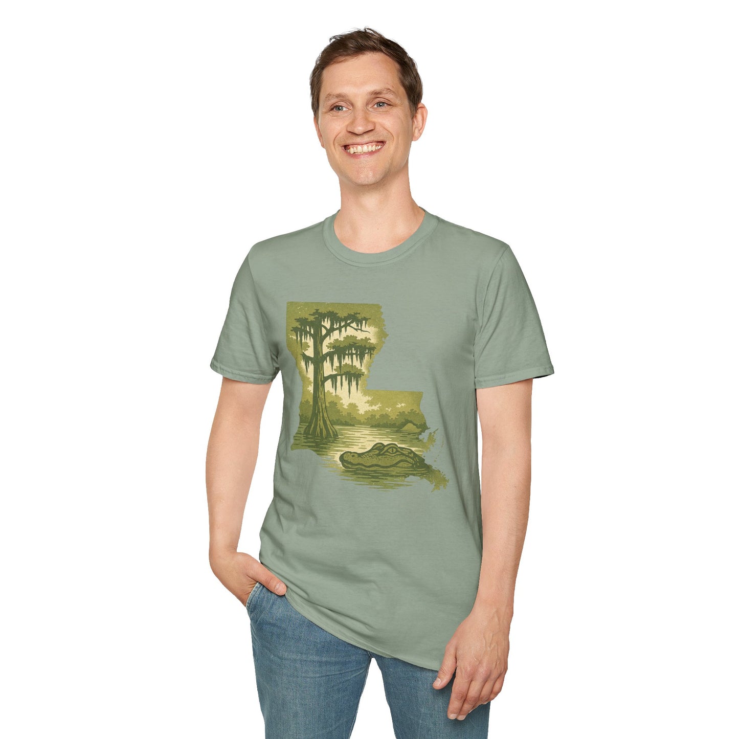Louisiana Nature T-Shirt, Gift for Nature Lovers, Unisex Tee, Travel Souvenir, Outdoor Enthusiast Apparel, Urban Jungle Style