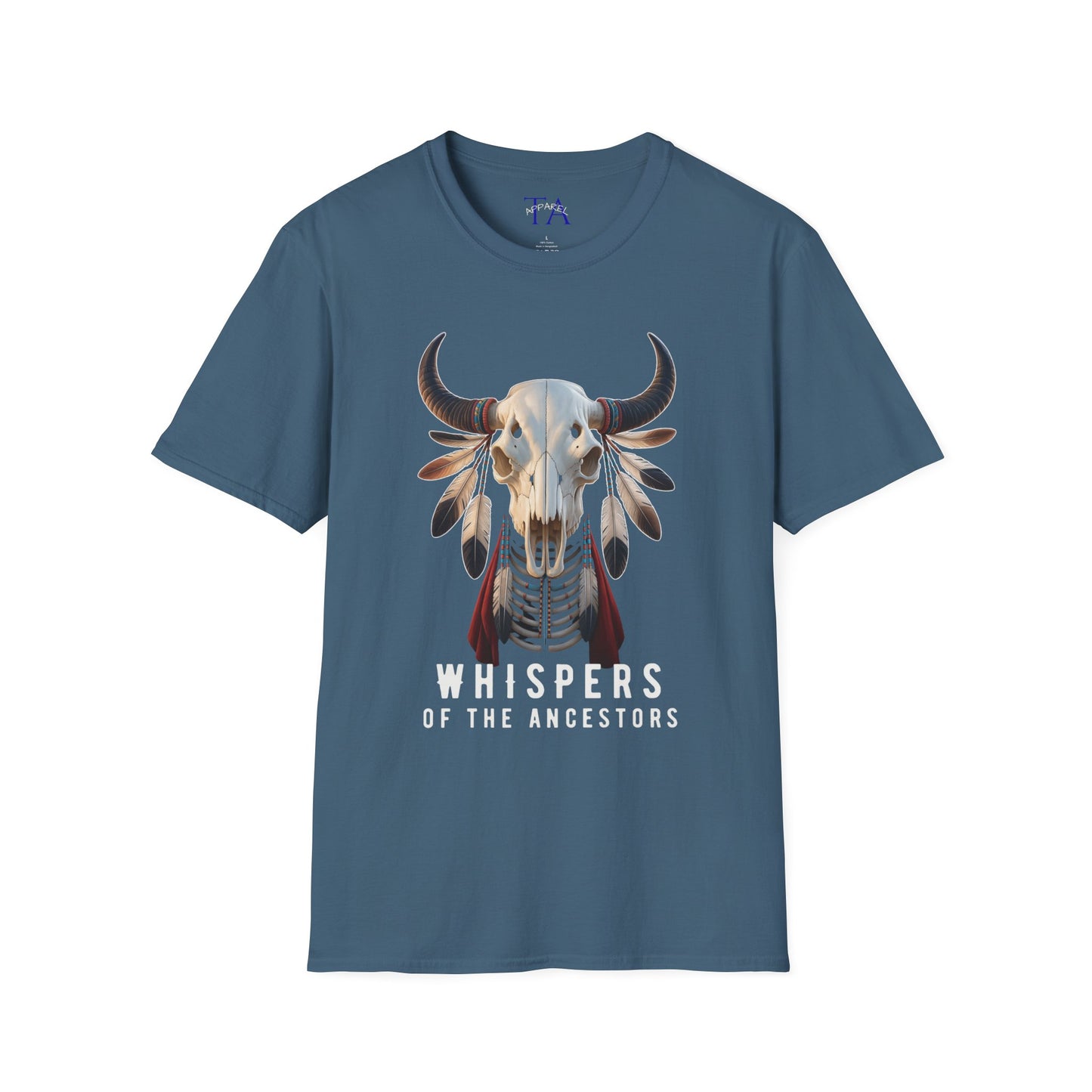 Native American Buffalo Skull T-Shirt - Whispers of the Ancestors