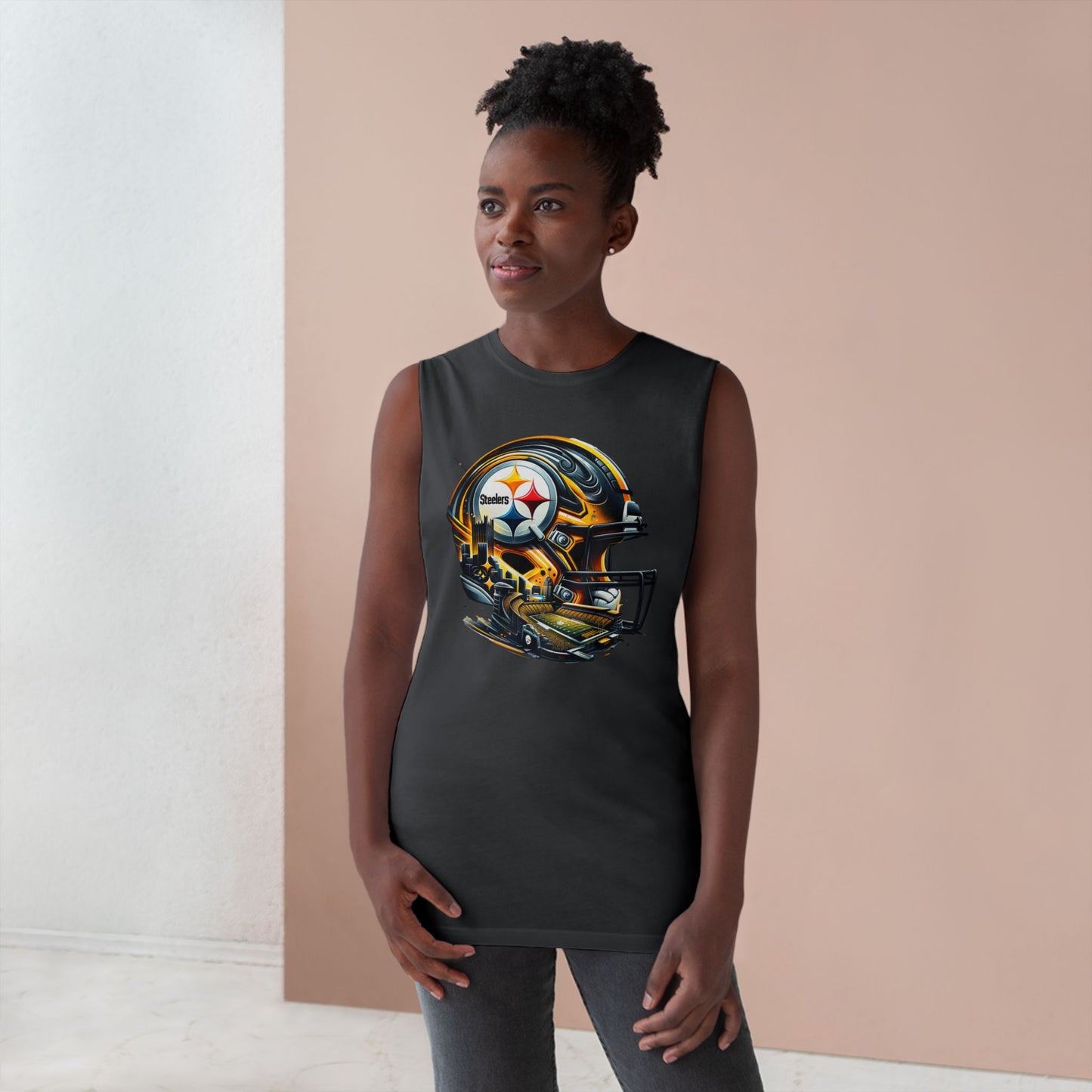 Football Unisex Sports Tank Top with Helmet Design, Casual Gym Wear, Game Day Outfit, Fitness Apparel, Athletic Gift