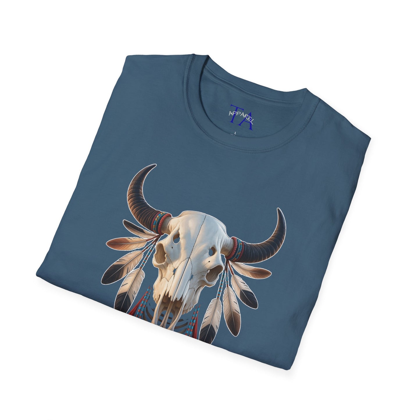 Native American Buffalo Skull T-Shirt - Whispers of the Ancestors