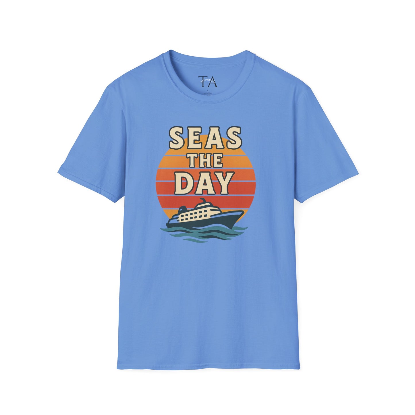 Seas the Day Unisex T-Shirt, Vintage Cruise Tee, Nautical Graphic Shirt, Summer Vacation Apparel, Beach Lover Gift