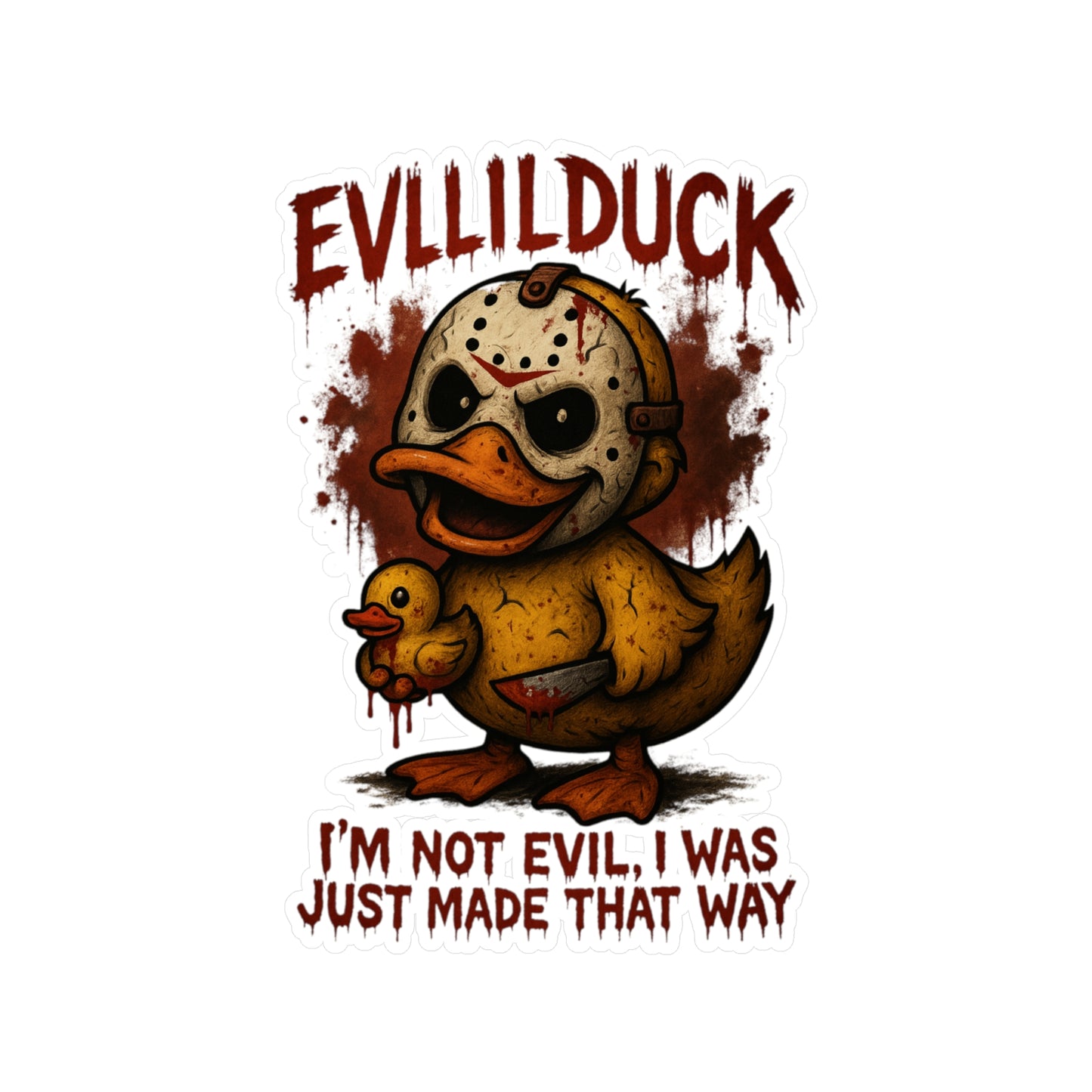EVLLILDUCK Vinyl Decals - EVLLILDUCK Quirky Decor & Halloween Decorations