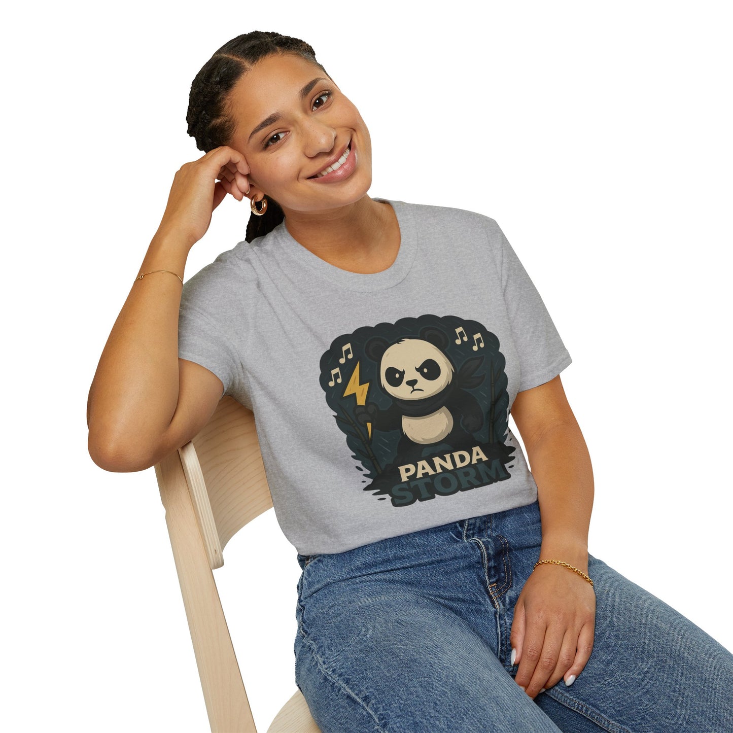 Panda Storm Tee for Animal and Music Lovers - Softstyle T-Shirt