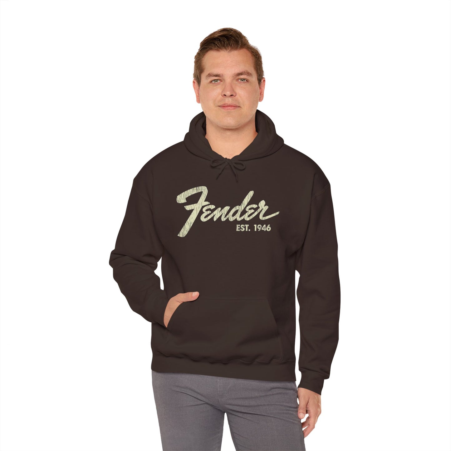 Fender Est 1946 Hoodie - Music Lovers Graphic Sweatshirt