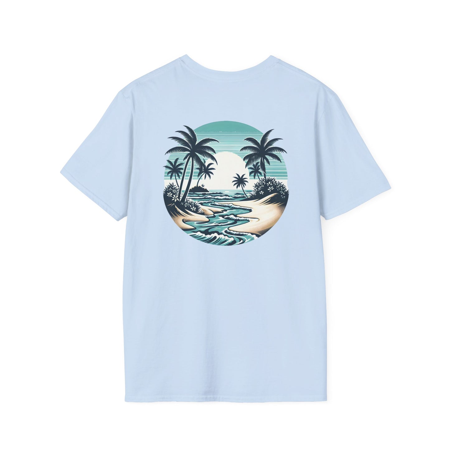 Tropical Vibes T-Shirt - Unisex Softstyle, Beachwear, Summer Fashion, Vacation Tee, Relaxed Fit, Outdoor Events