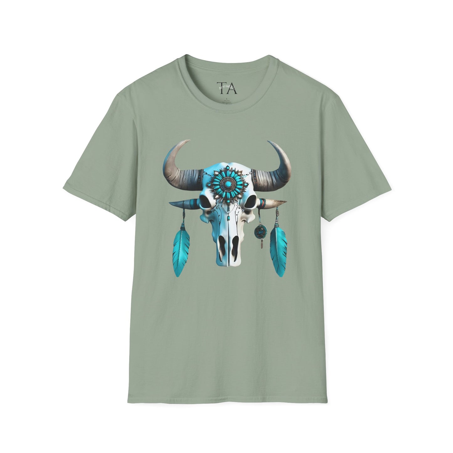 Native American Turquoise Buffalo Skull Tee - Unisex Jersey