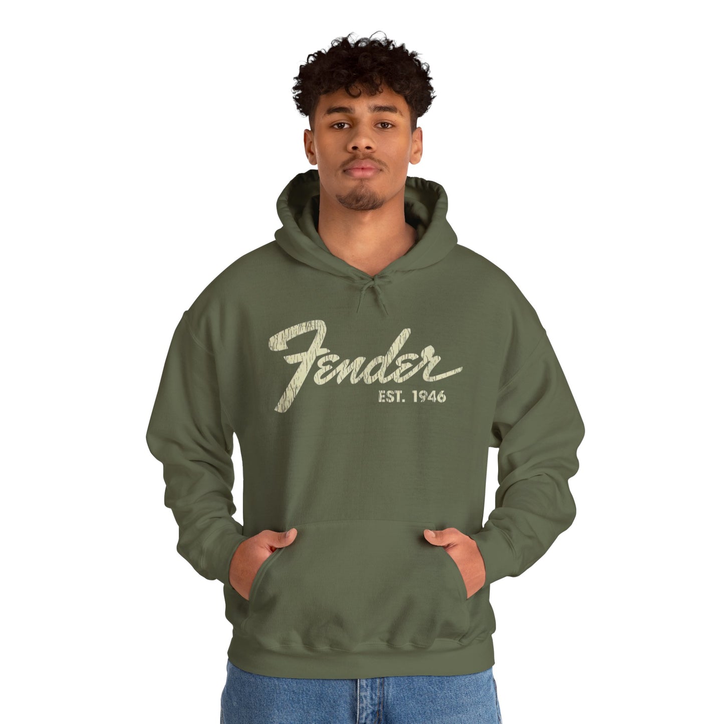 Fender Est 1946 Hoodie - Music Lovers Graphic Sweatshirt