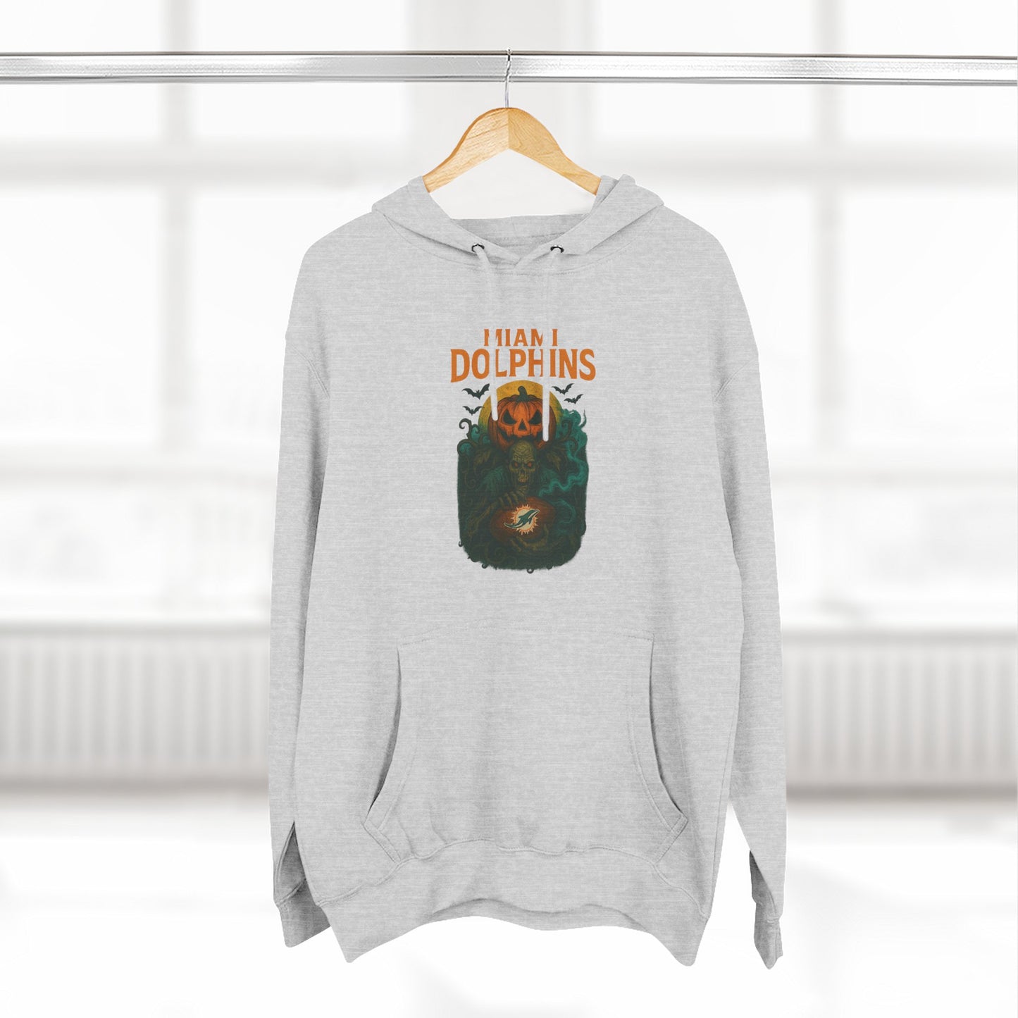 Halloween Cozy Dolphin Fleece Hoodie: Ocean Lovers, Casual Wear, Animal Lovers Gift, Beach Days, Relaxing at Home. Sea Life Graphic