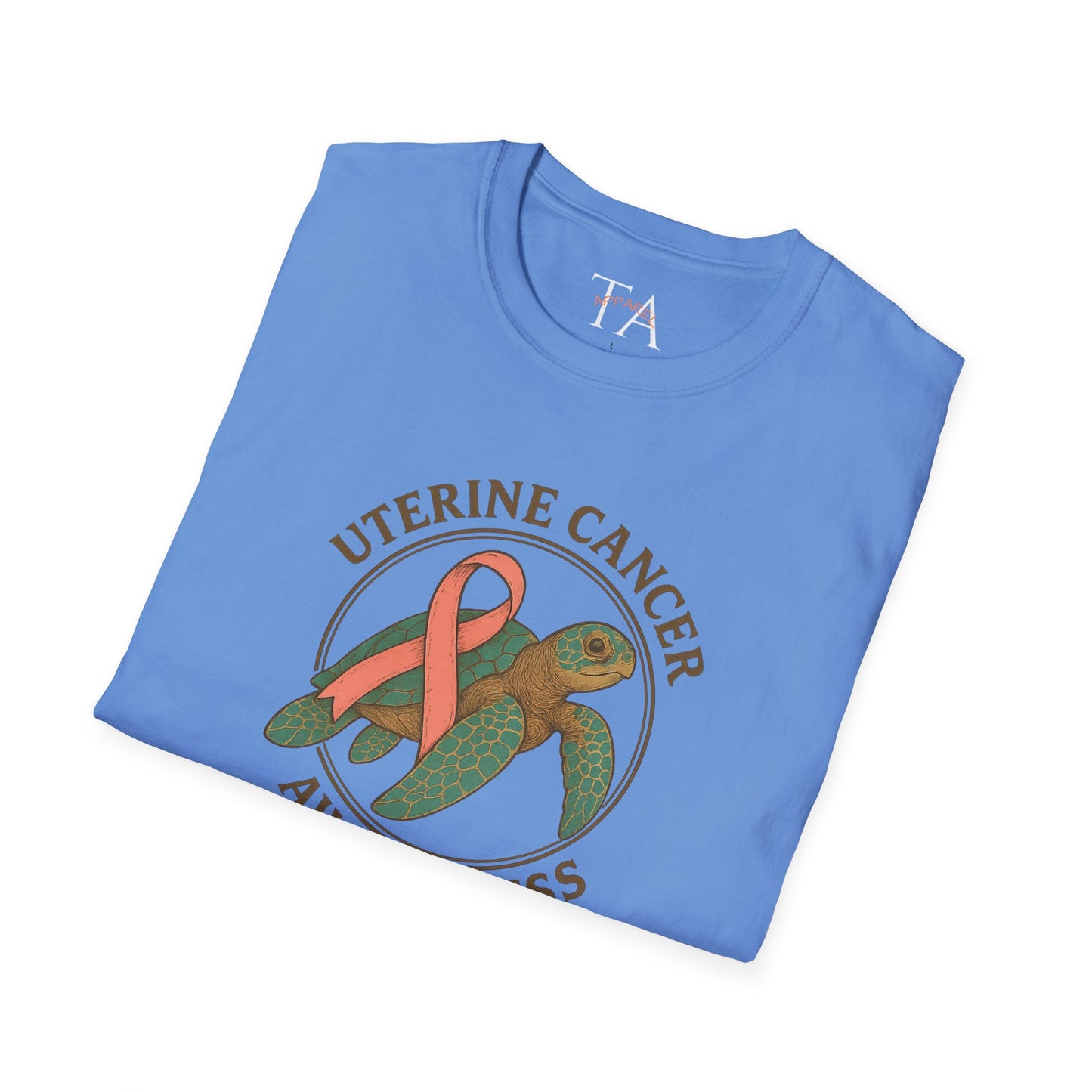 Uterine Cancer Awareness T-Shirt, Unisex Softstyle Tee, Supportive Apparel, Awareness Month Gift, Cancer Support Shirt, Birthday Gift