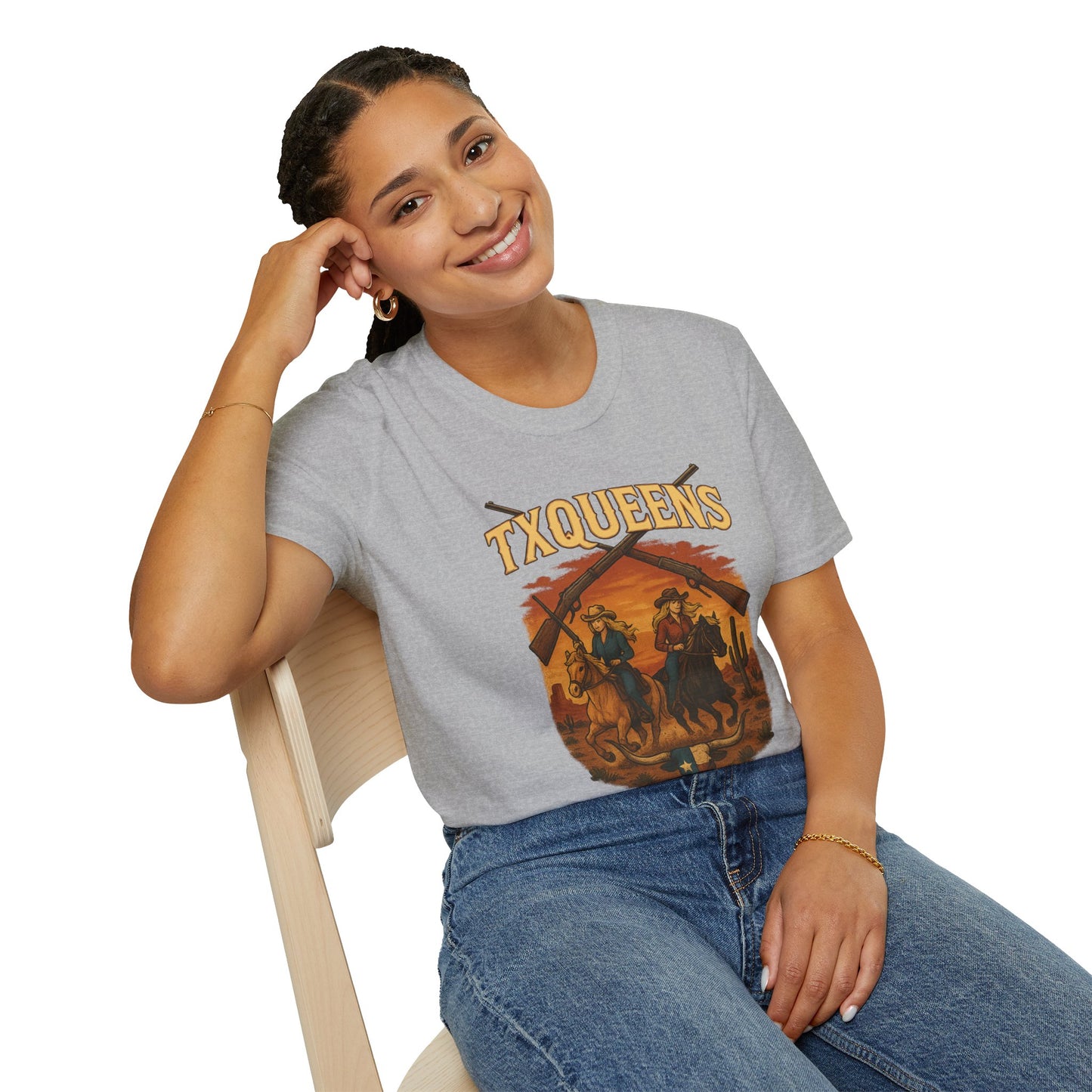 TXQUEENS Western Graphic Unisex T-Shirt