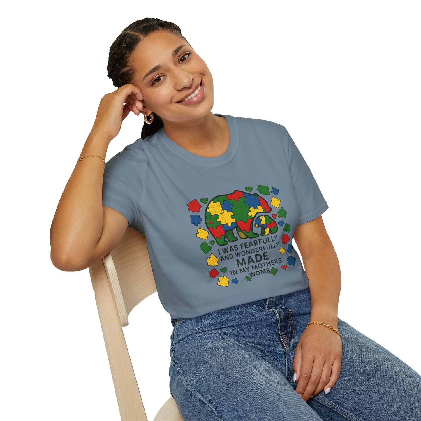 Autism Lego Mama Bear T-Shirt