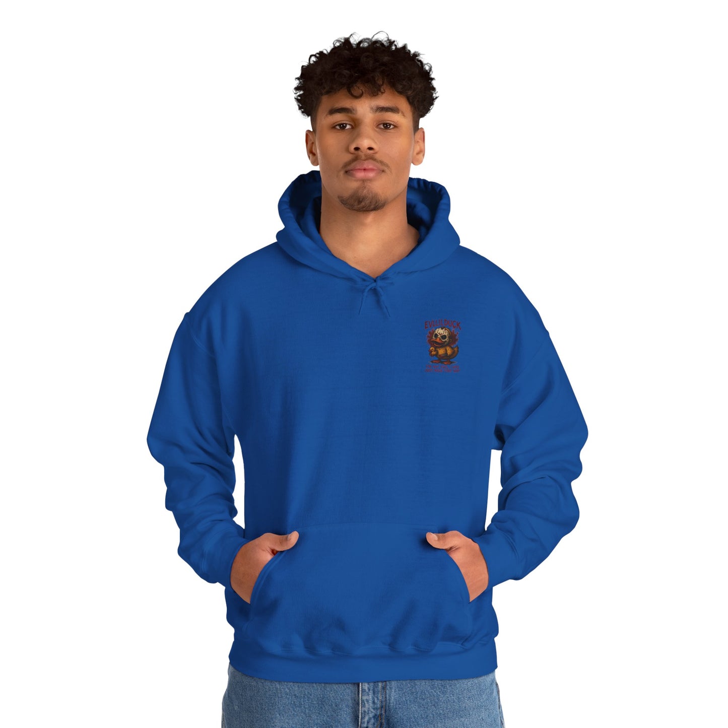 Evllilduck Funny Horror Themed Hoodie - Unisex Sweatshirt for Halloween