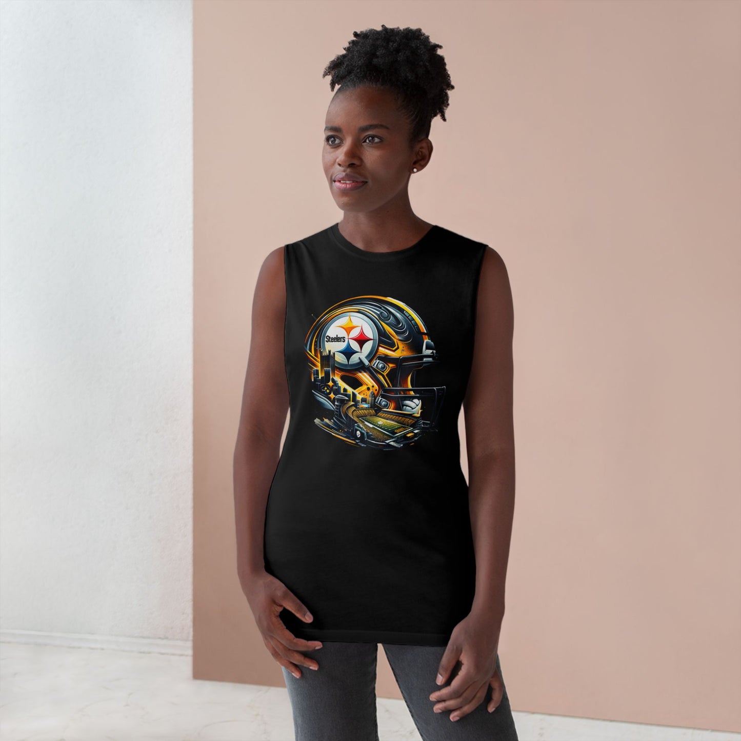 Football Unisex Sports Tank Top with Helmet Design, Casual Gym Wear, Game Day Outfit, Fitness Apparel, Athletic Gift