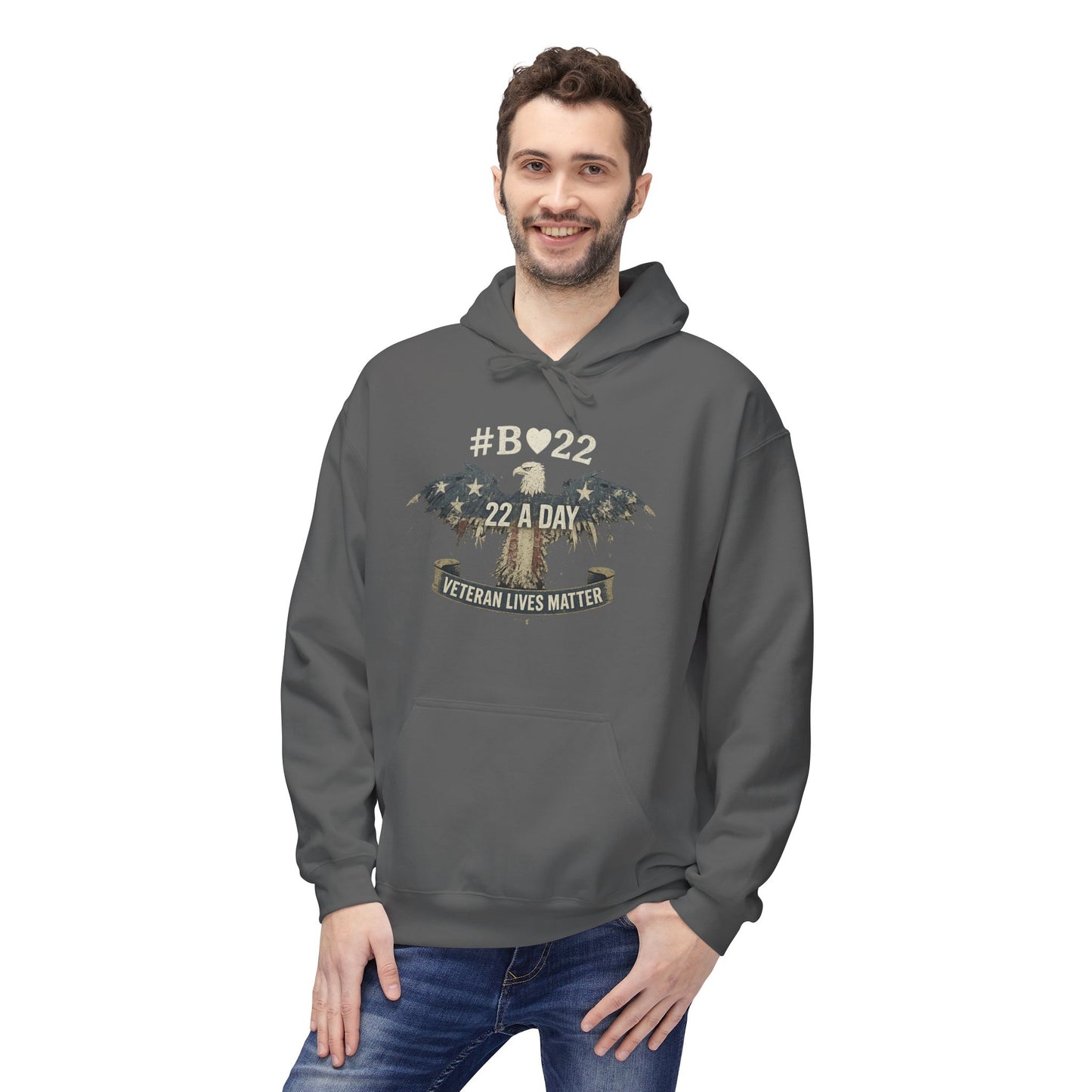 #B🤍22 Veteran Lives Matter Hoodie - Unisex Fleece Sweatshirt