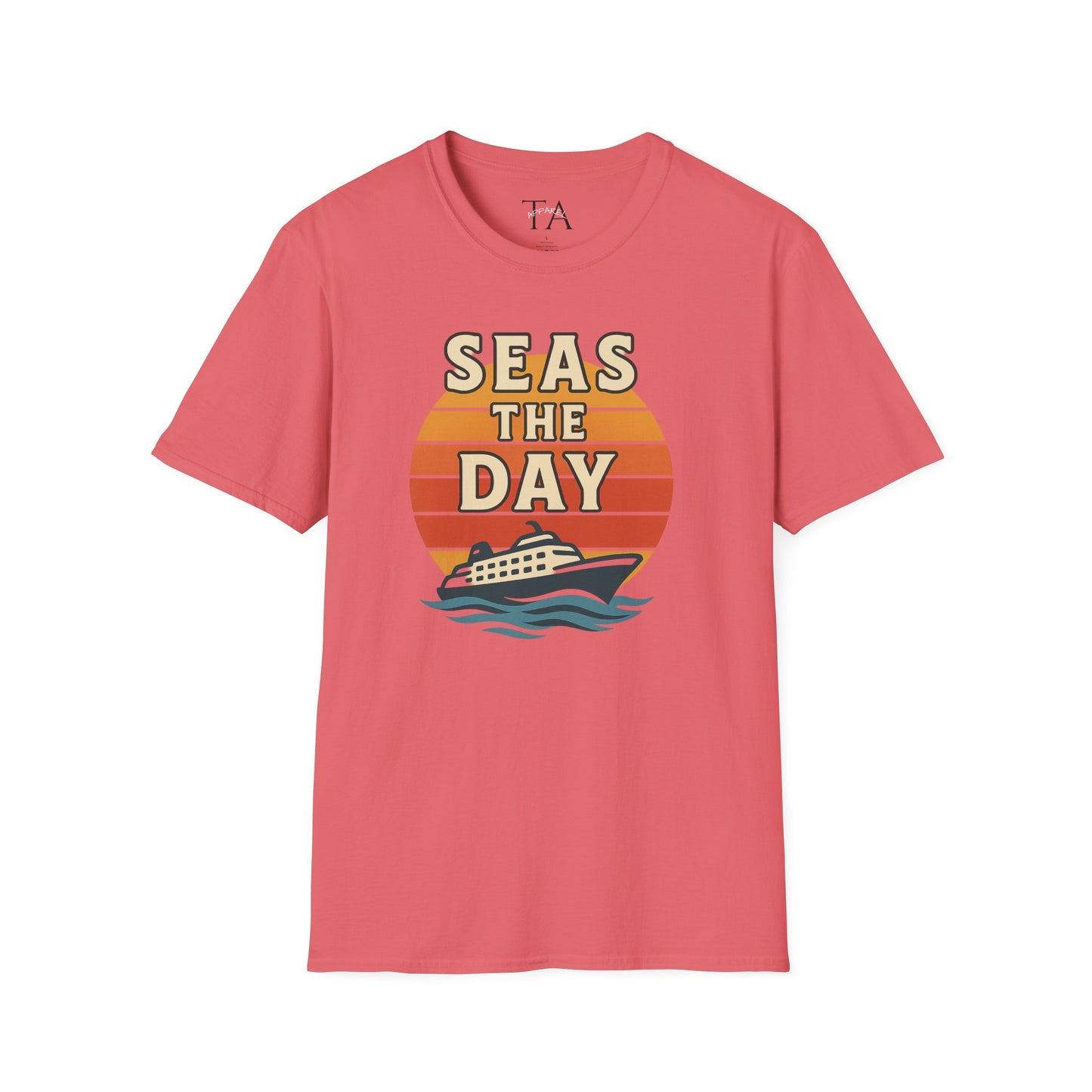 Seas the Day Unisex T-Shirt, Vintage Cruise Tee, Nautical Graphic Shirt, Summer Vacation Apparel, Beach Lover Gift