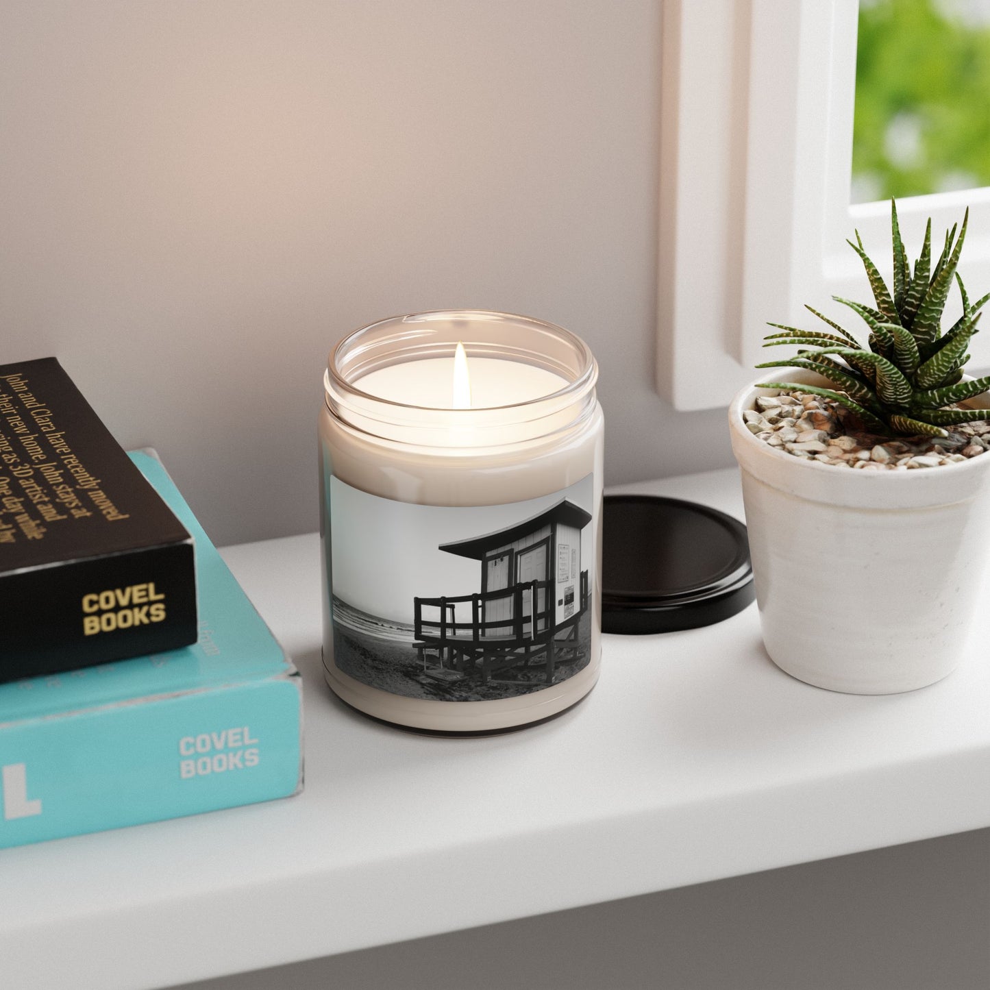 Scented Candles: Calming Sea Salt and Orchid Coastal Scented Candle, 9oz | Relaxation Gift | Home Decor | Beach Vibes | Eco-Friendly | Aromatherapy