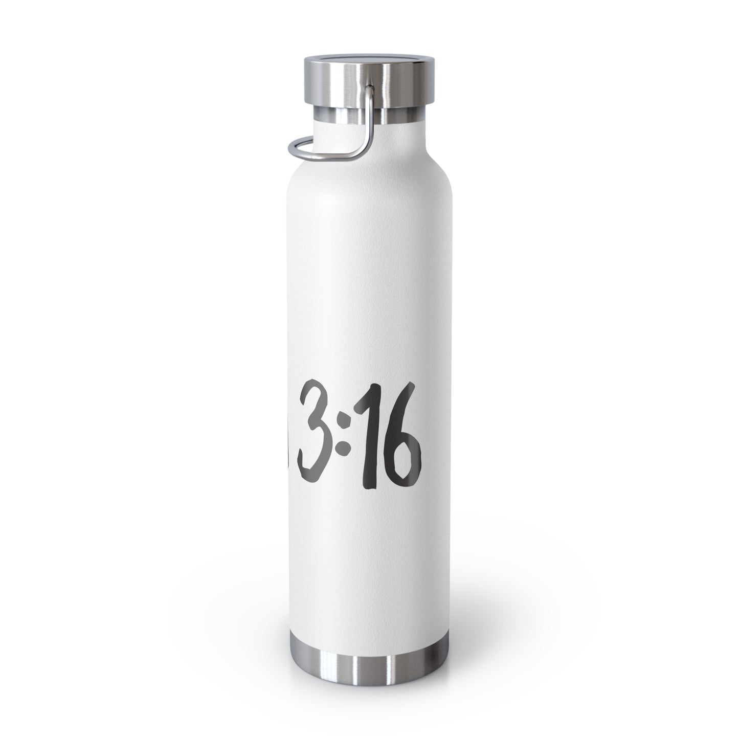 Water Bottle - Faith Inspired 22oz Copper Vacuum Insulated Bottle with John 3:16